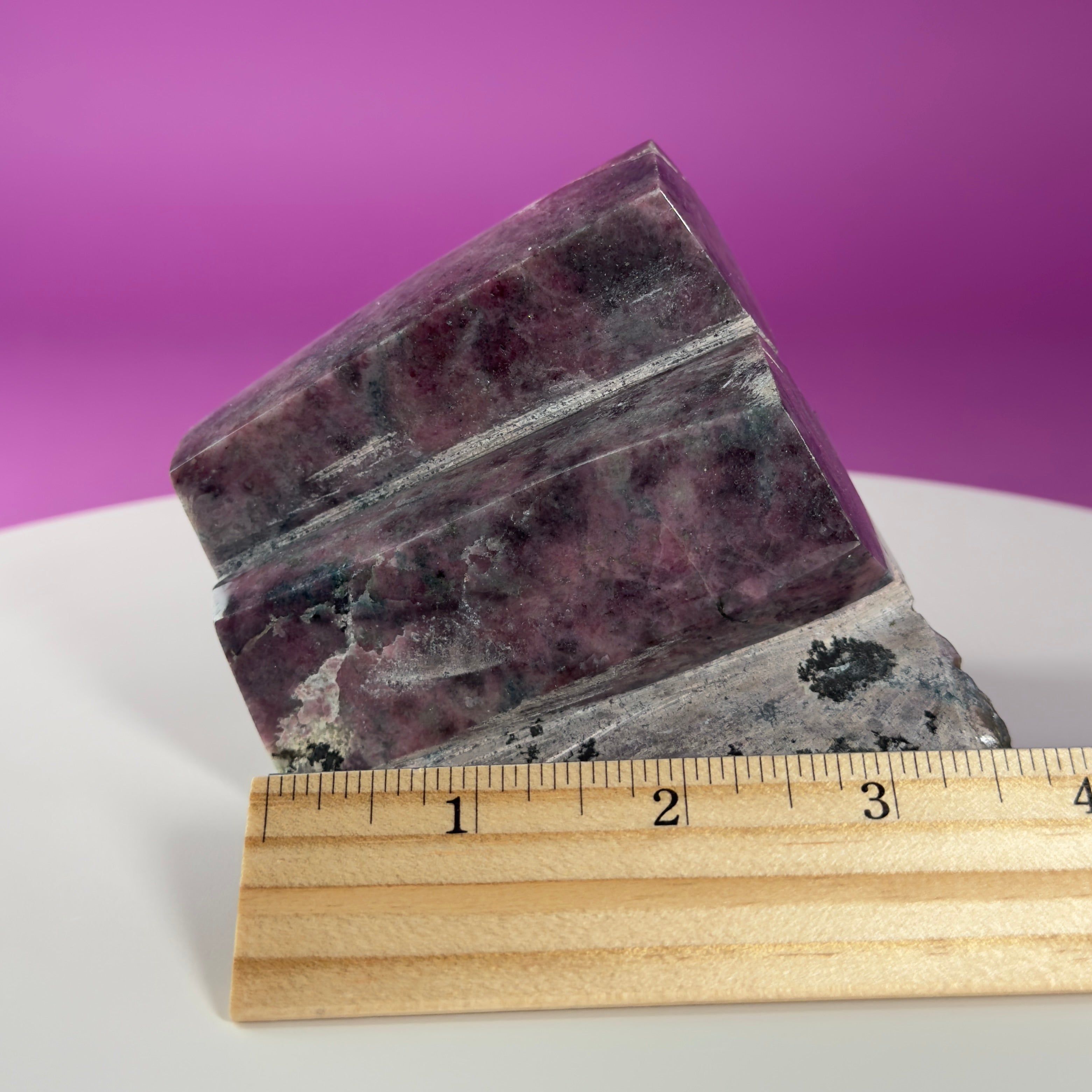 Rhodonite with Double Beryl Crystal Specimen | Brazil Collector Display