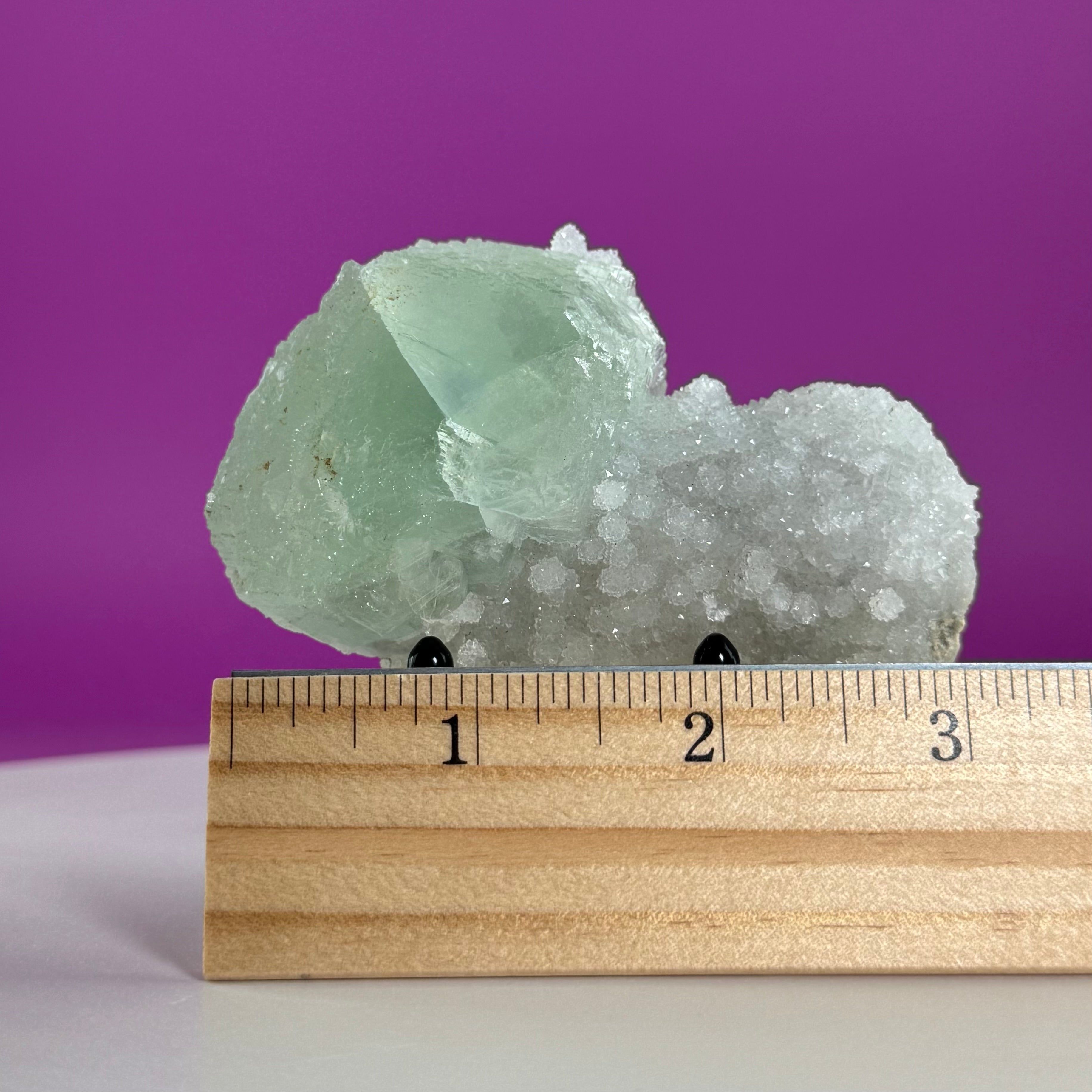 Fluorite Specimen from Manaoshan Mine with Stand | UV Reactive Collector Crystal