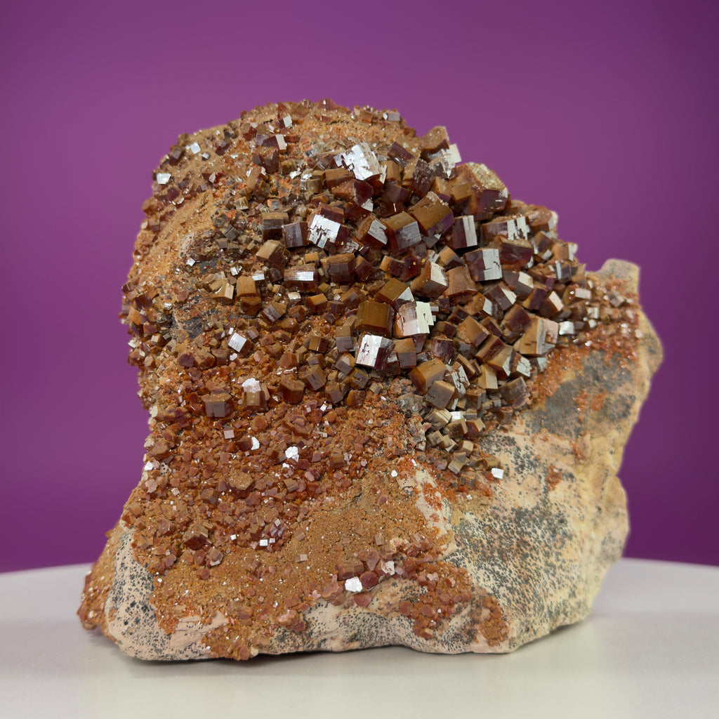 Vanadinite Cluster Stone (Arizona), Large 3.5 Pound Mineral Specimen