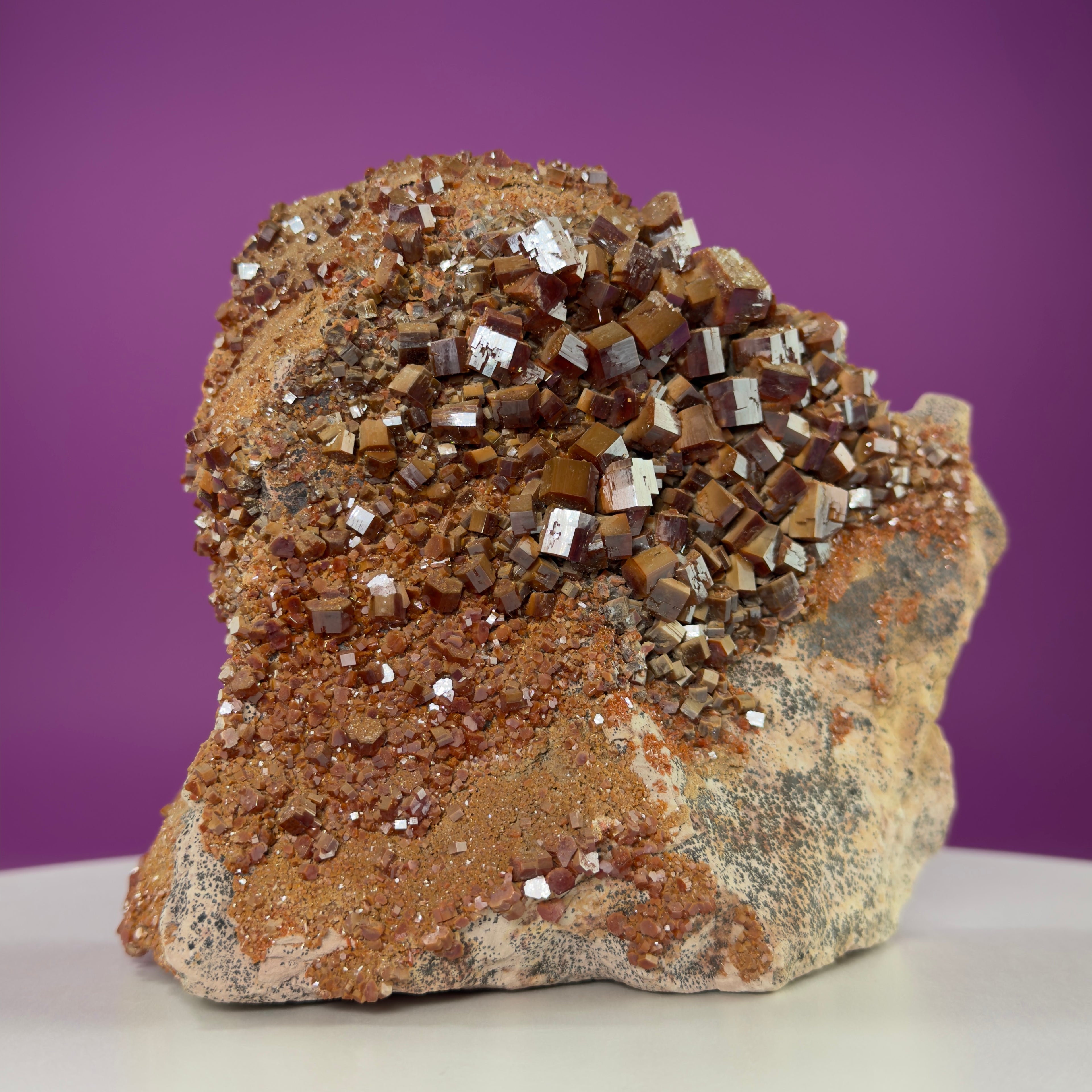Vanadinite Cluster Stone (Arizona), Large 3.5 Pound Mineral Specimen