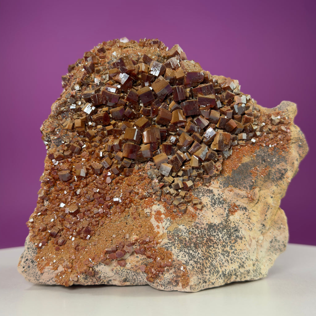 Vanadinite Cluster Stone (Arizona), Large 3.5 Pound Mineral Specimen