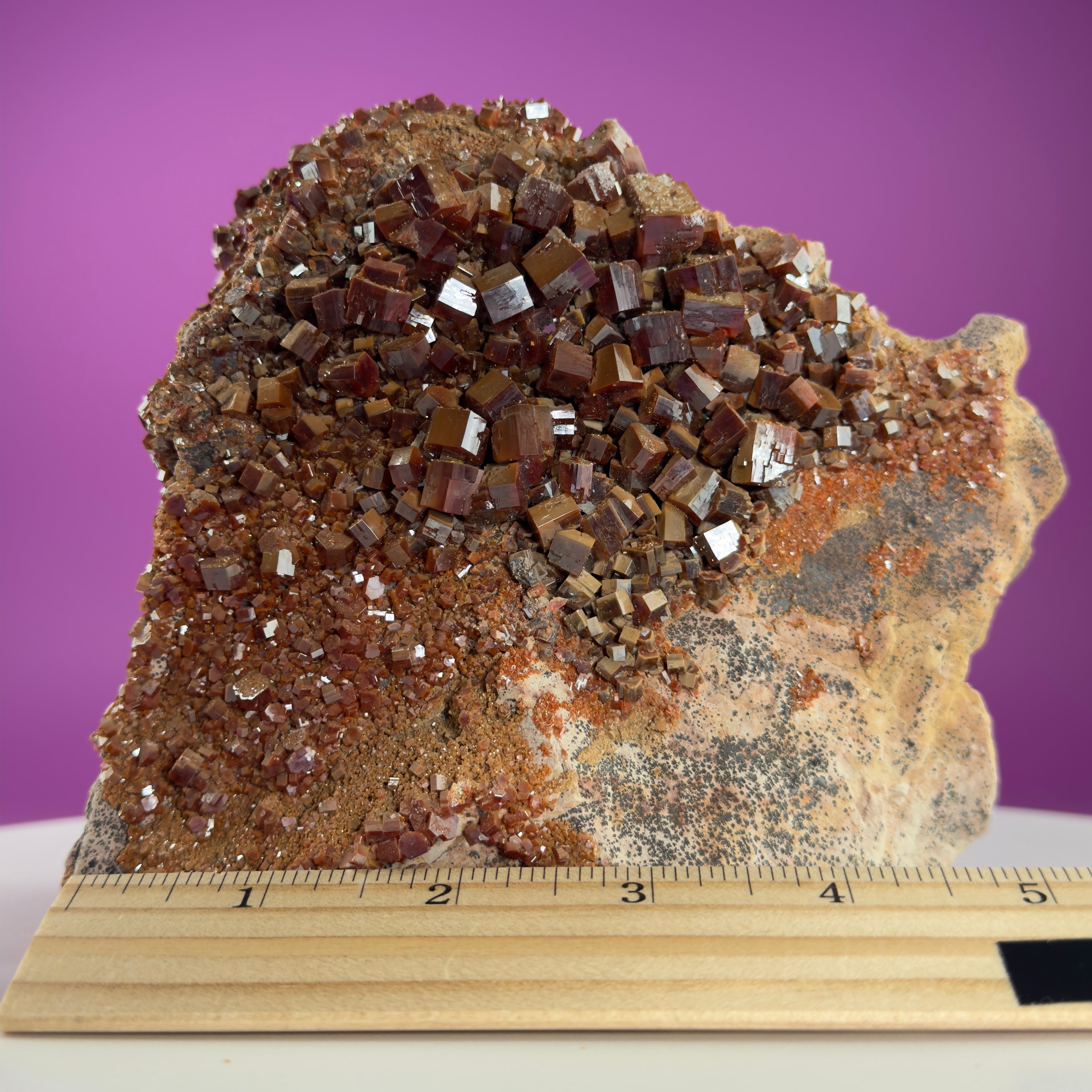 Vanadinite Cluster Stone (Arizona), Large 3.5 Pound Mineral Specimen