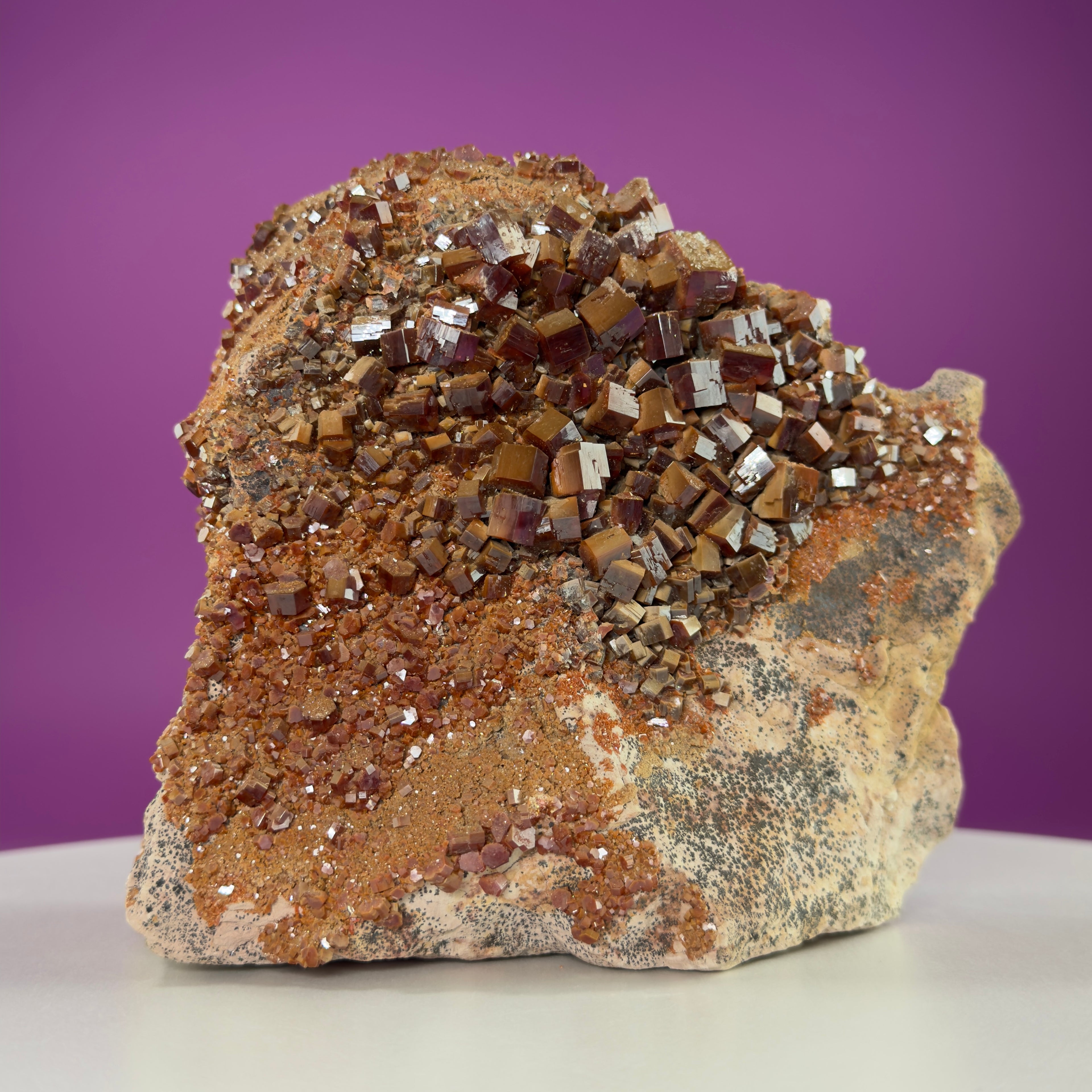 Vanadinite Cluster Stone (Arizona), Large 3.5 Pound Mineral Specimen