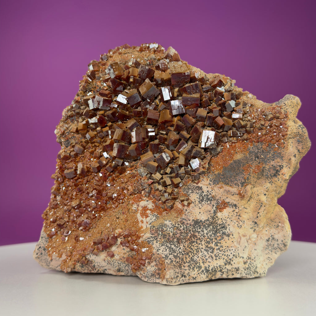 Vanadinite Cluster Stone (Arizona), Large 3.5 Pound Mineral Specimen
