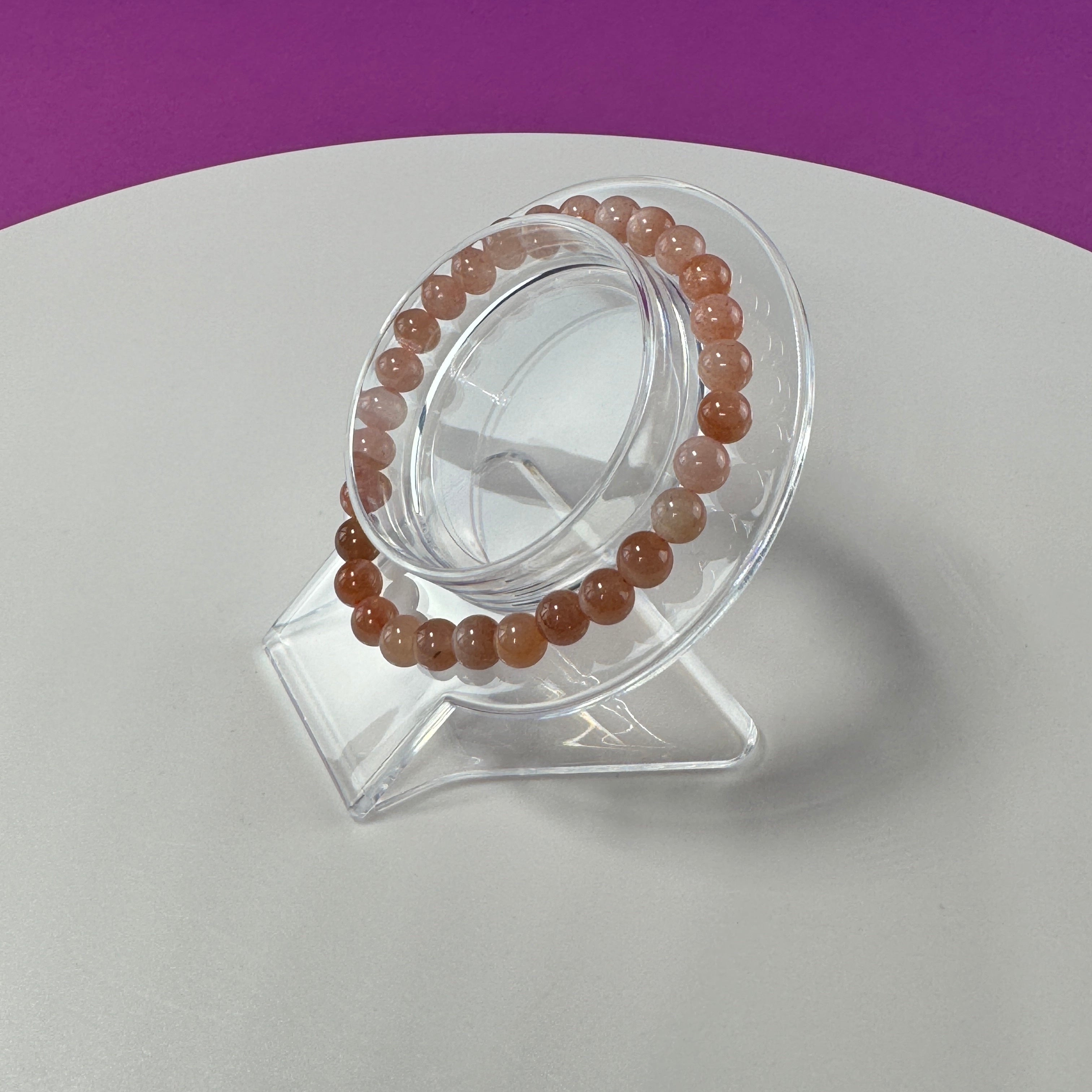 Sunstone Bracelet- 6 Millimeter Beads