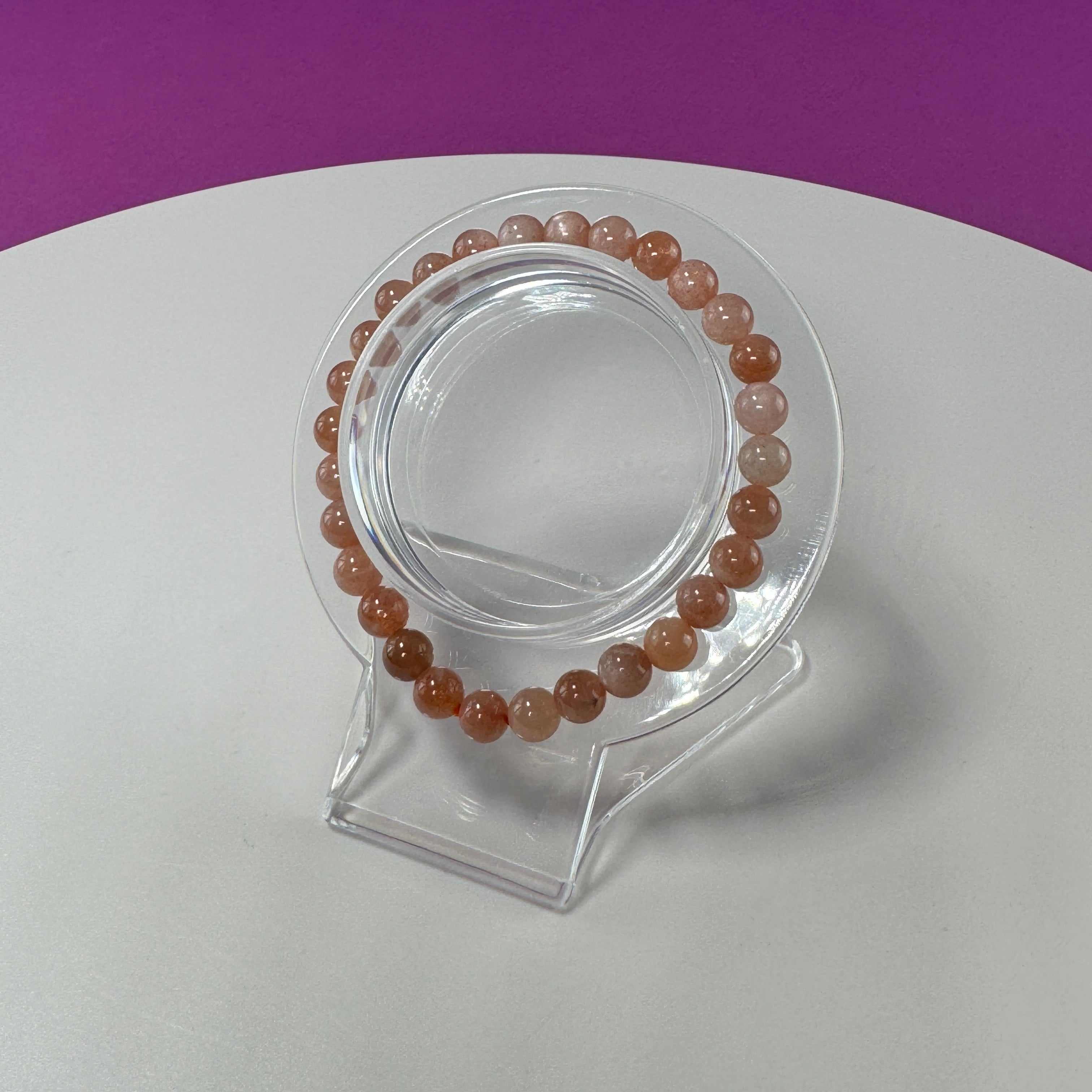 Sunstone Bracelet- 6 Millimeter Beads