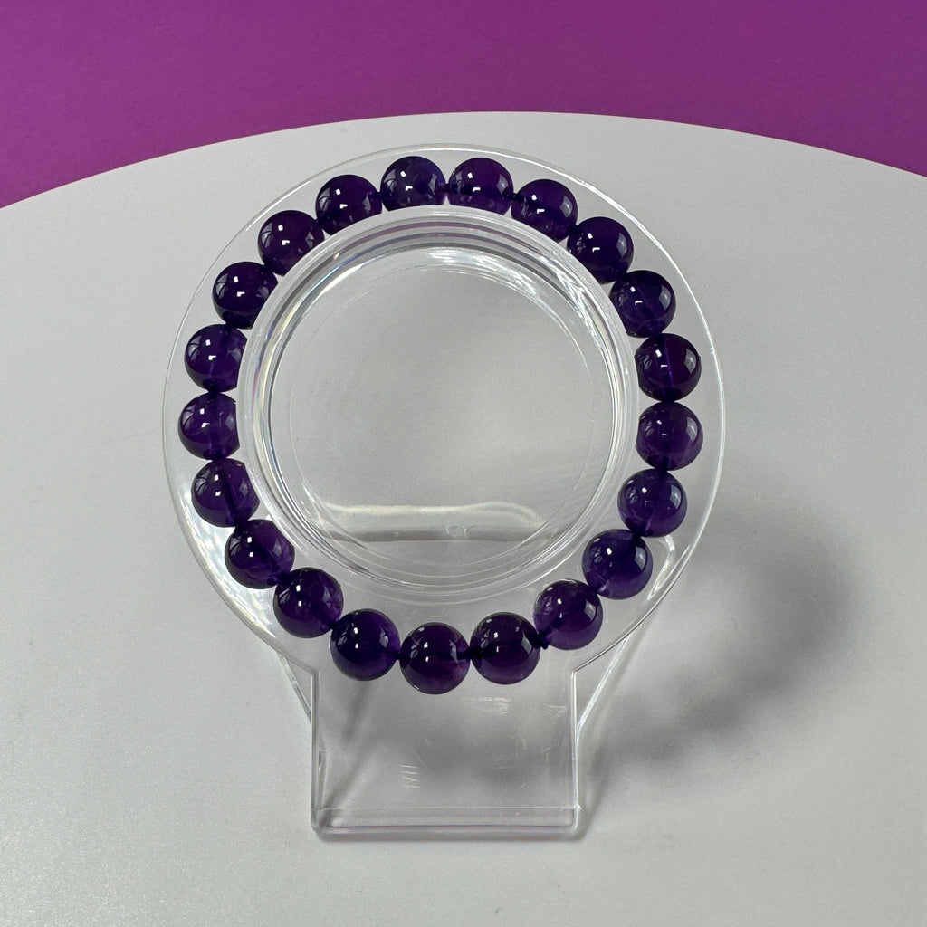 Amethyst Bracelet - 8 Millimeter Beads