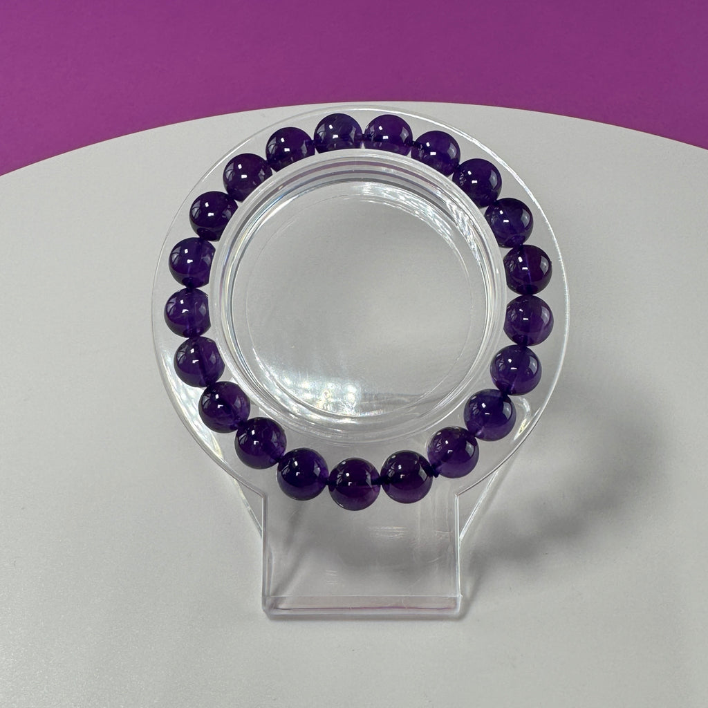 Amethyst Bracelet - 8 Millimeter Beads