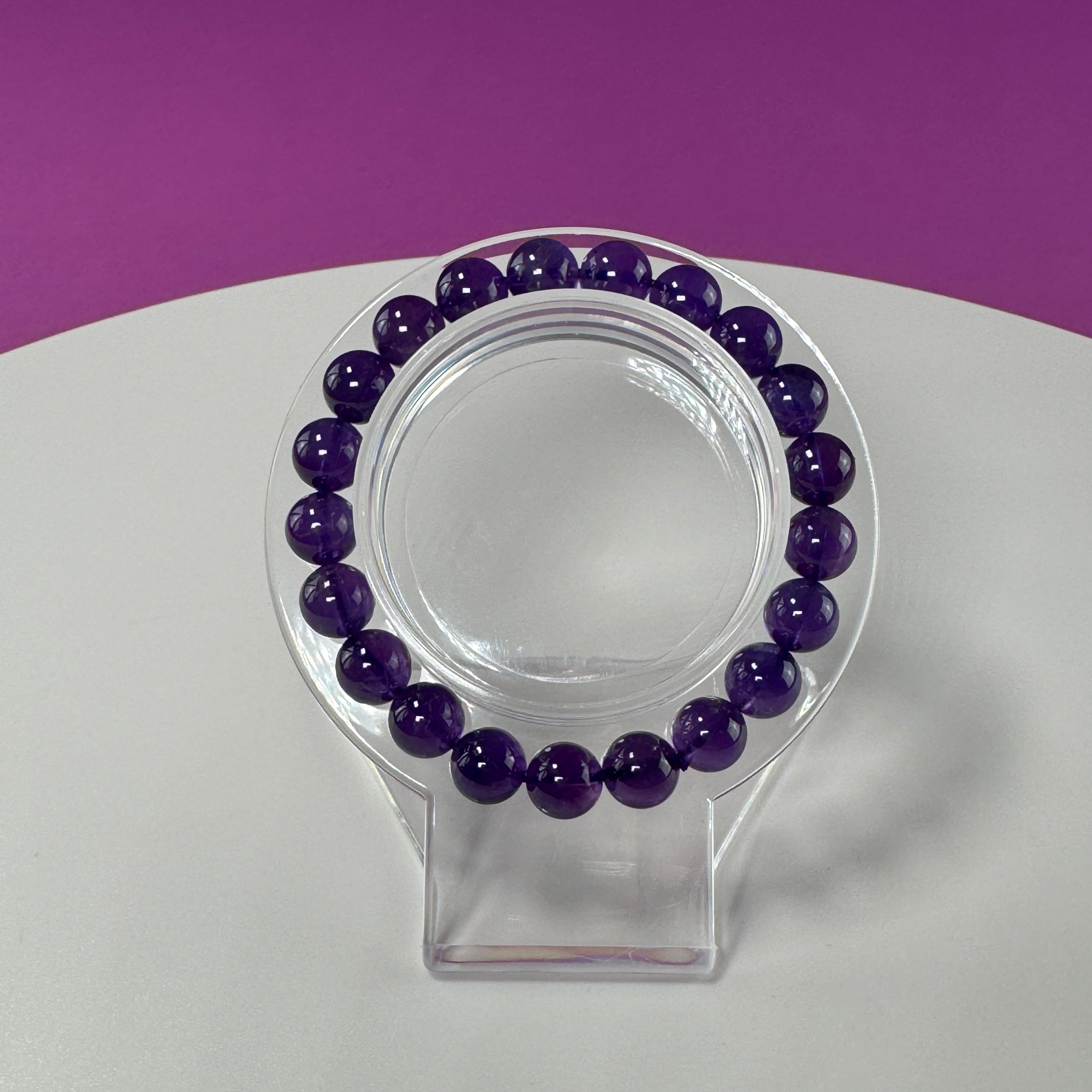 Amethyst Bracelet - 8 Millimeter Beads