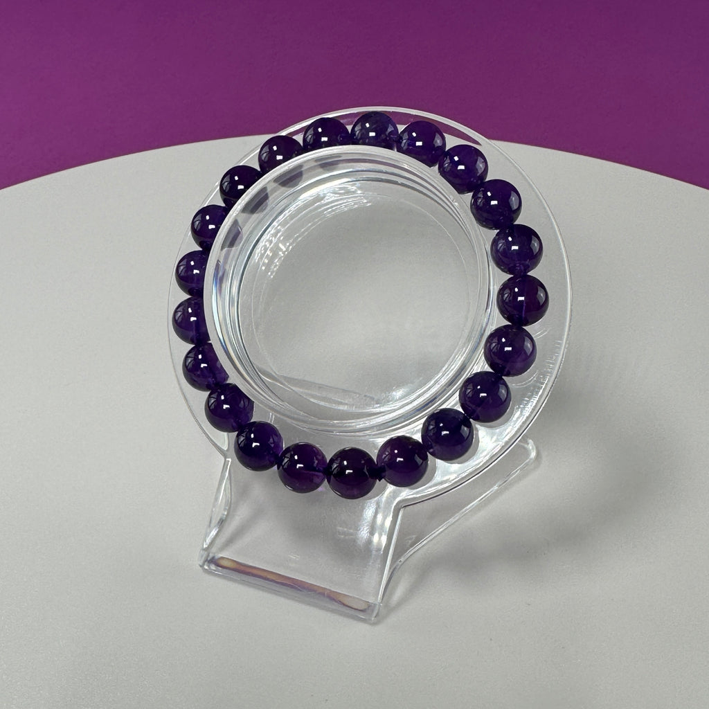 Amethyst Bracelet - 8 Millimeter Beads