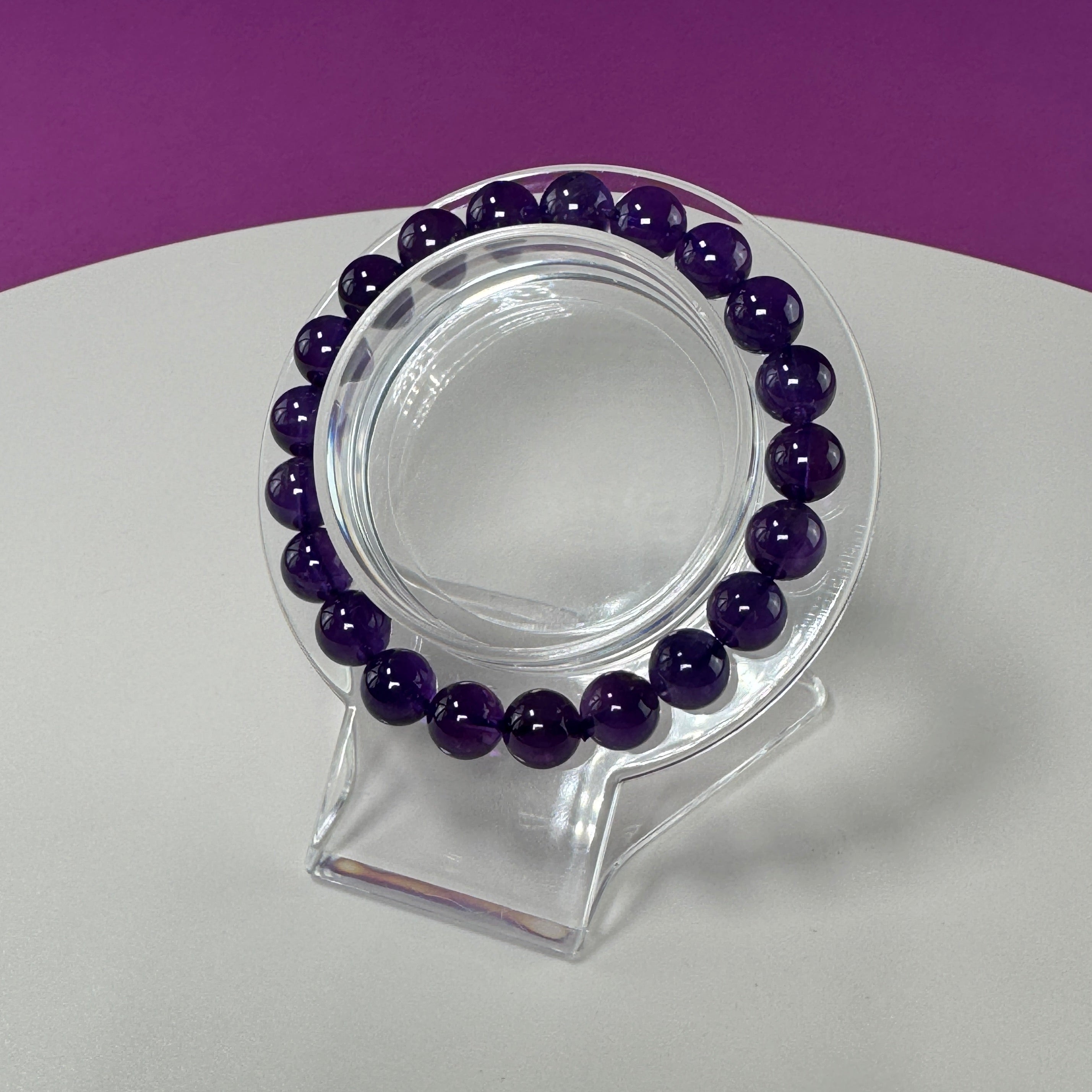 Amethyst Bracelet - 8 Millimeter Beads