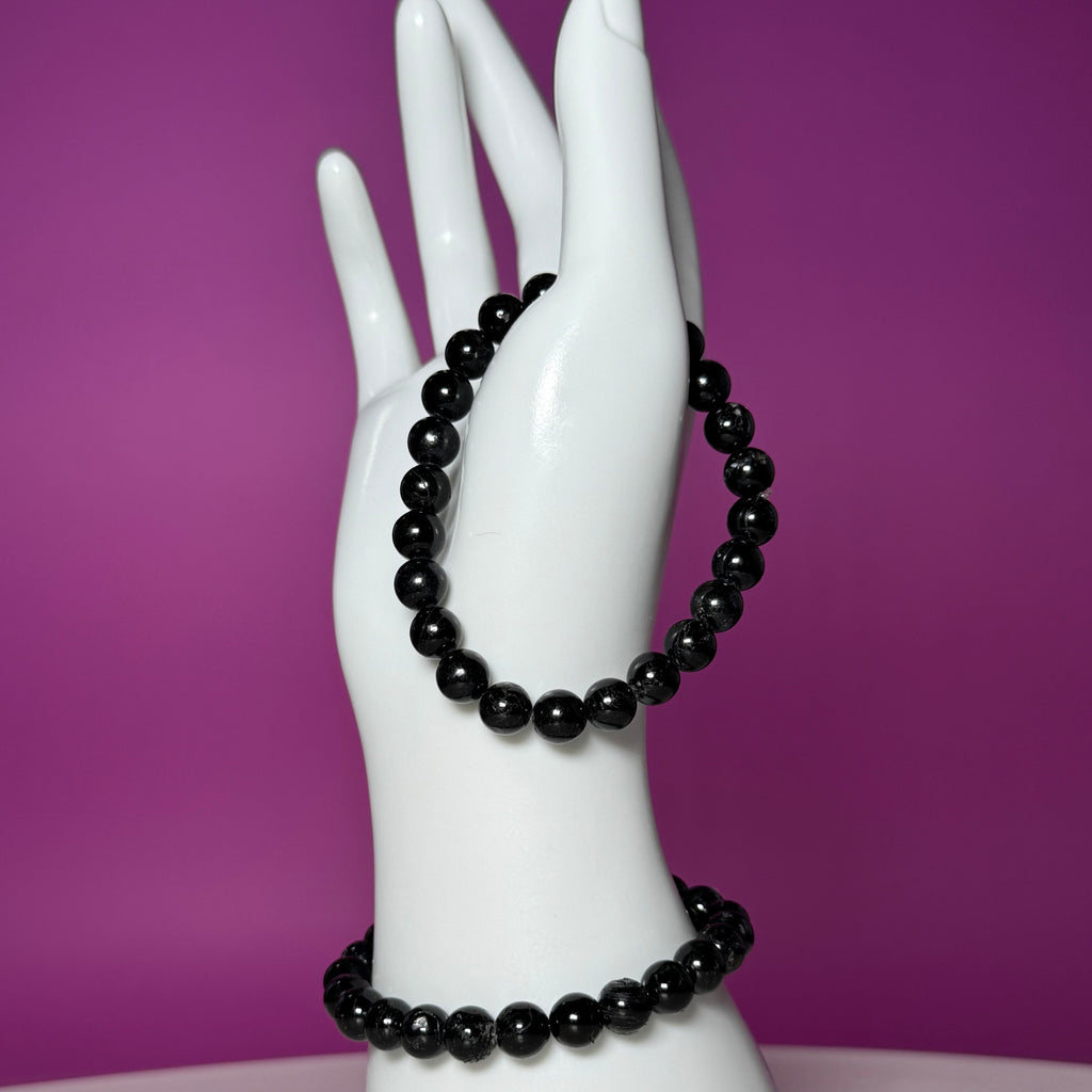 Black Tourmaline 8mm Bracelet | Grounding Crystal Jewelry