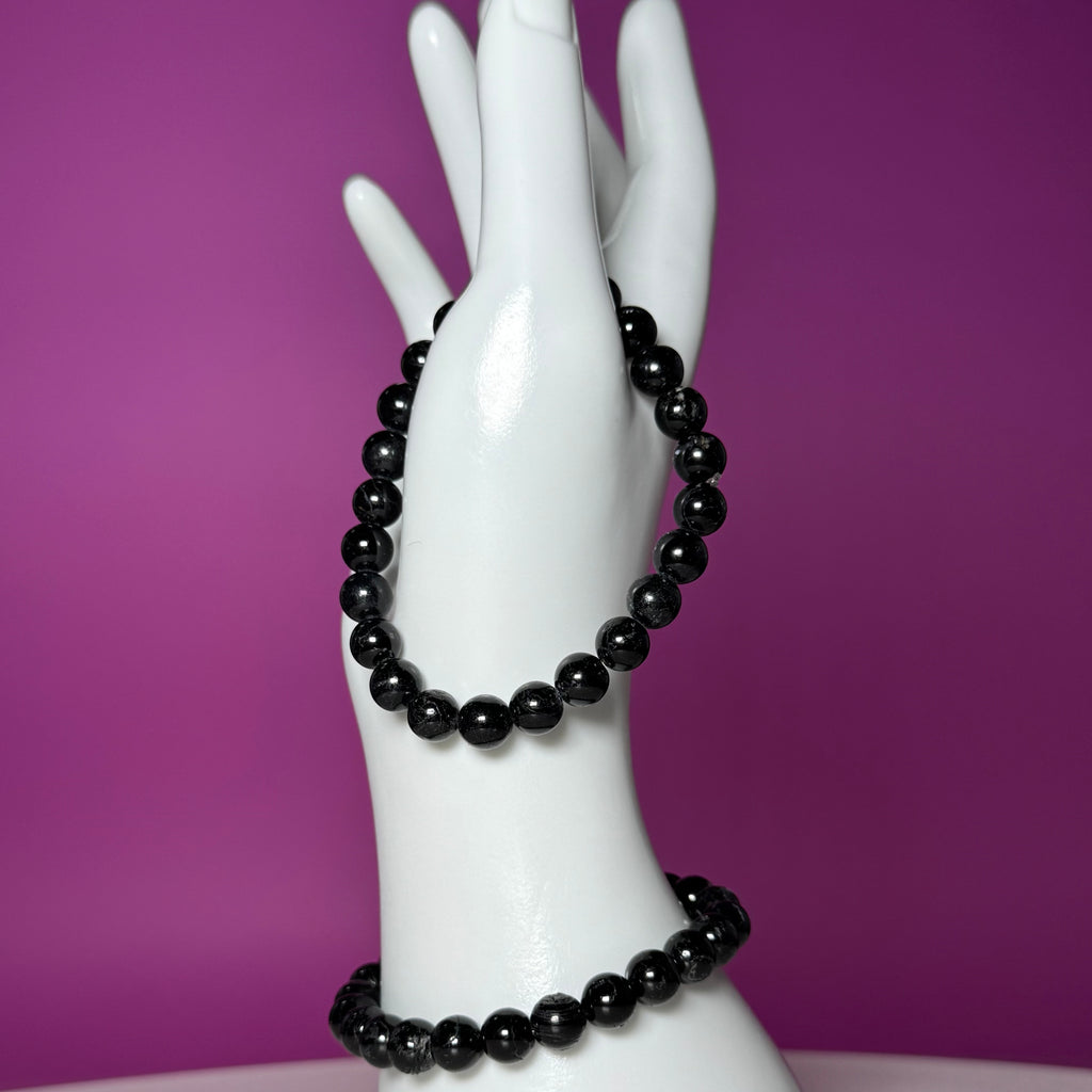 Black Tourmaline 8mm Bracelet | Grounding Crystal Jewelry