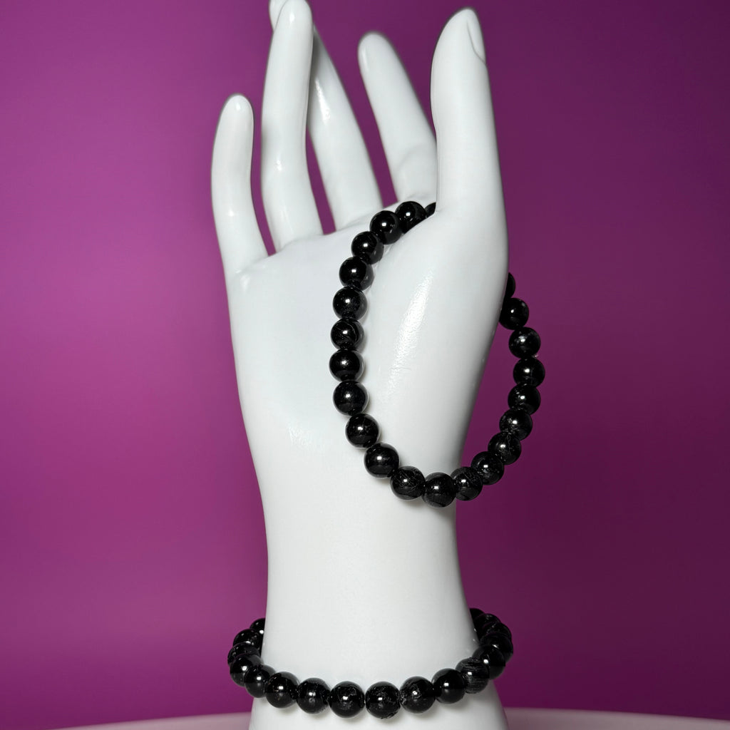 Black Tourmaline 8mm Bracelet | Grounding Crystal Jewelry