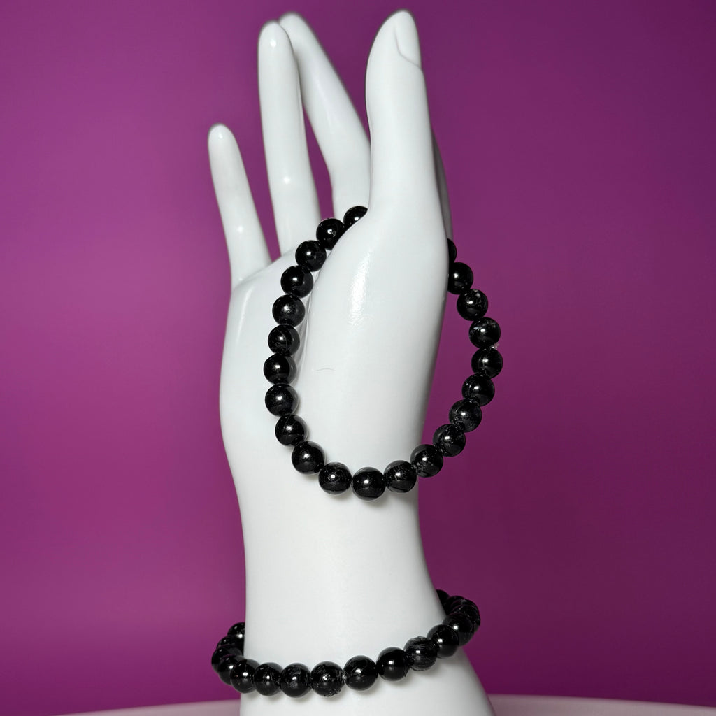 Black Tourmaline 8mm Bracelet | Grounding Crystal Jewelry