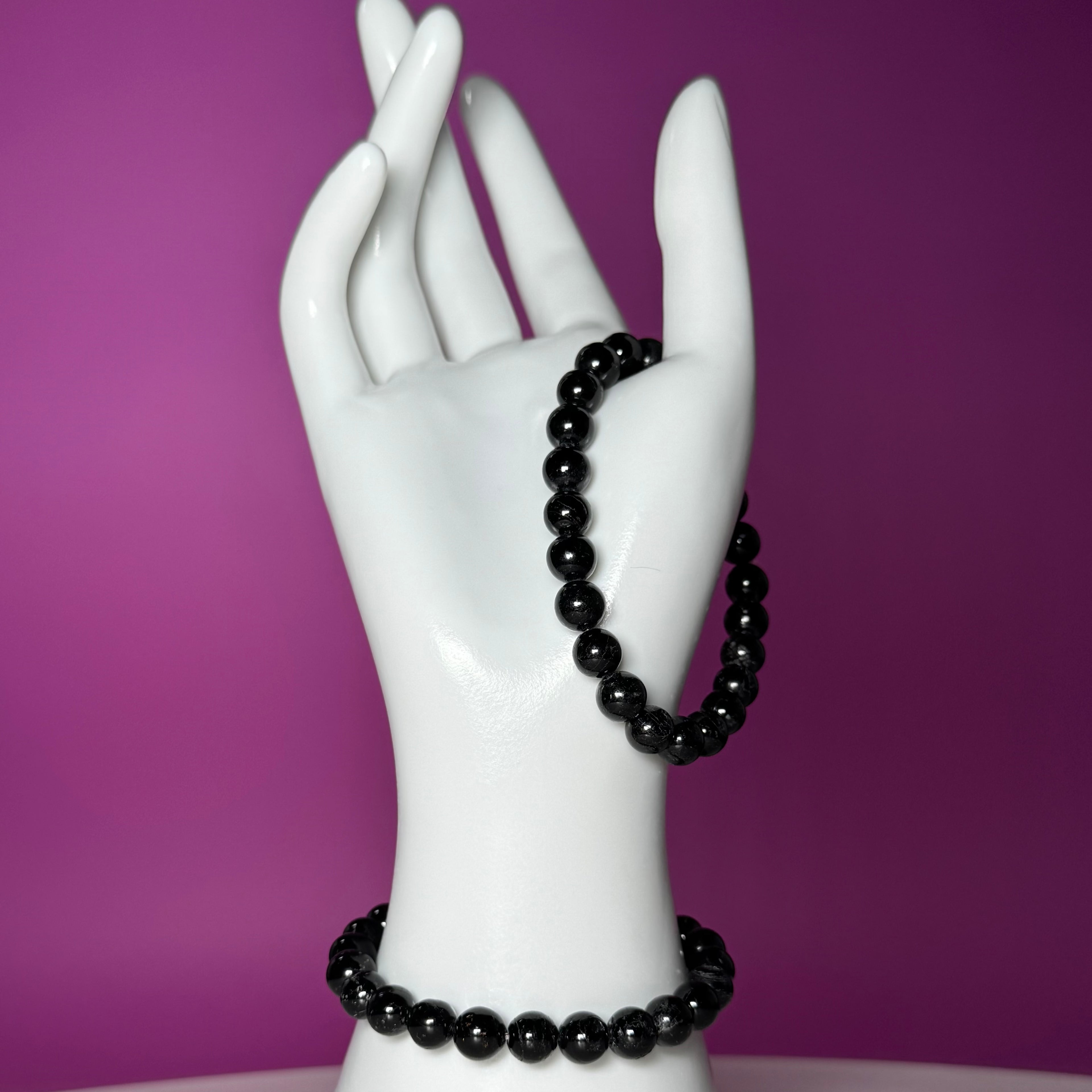 Black Tourmaline 8mm Bracelet | Grounding Crystal Jewelry