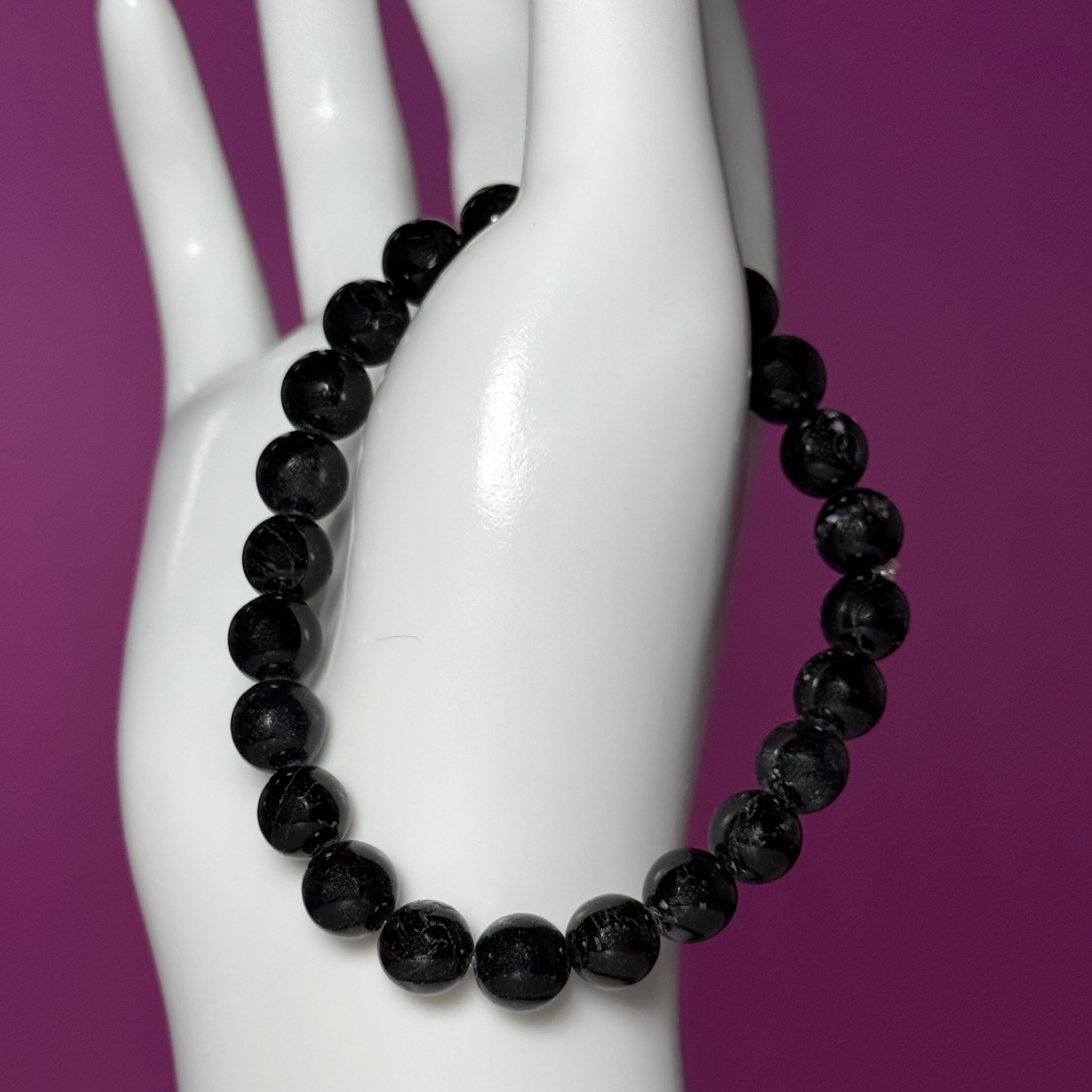 Black Tourmaline 8mm Bracelet | Grounding Crystal Jewelry