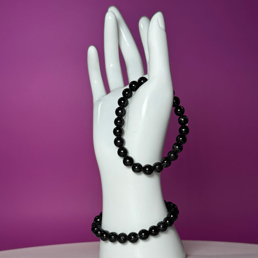 Black Tourmaline 8mm Bracelet | Grounding Crystal Jewelry