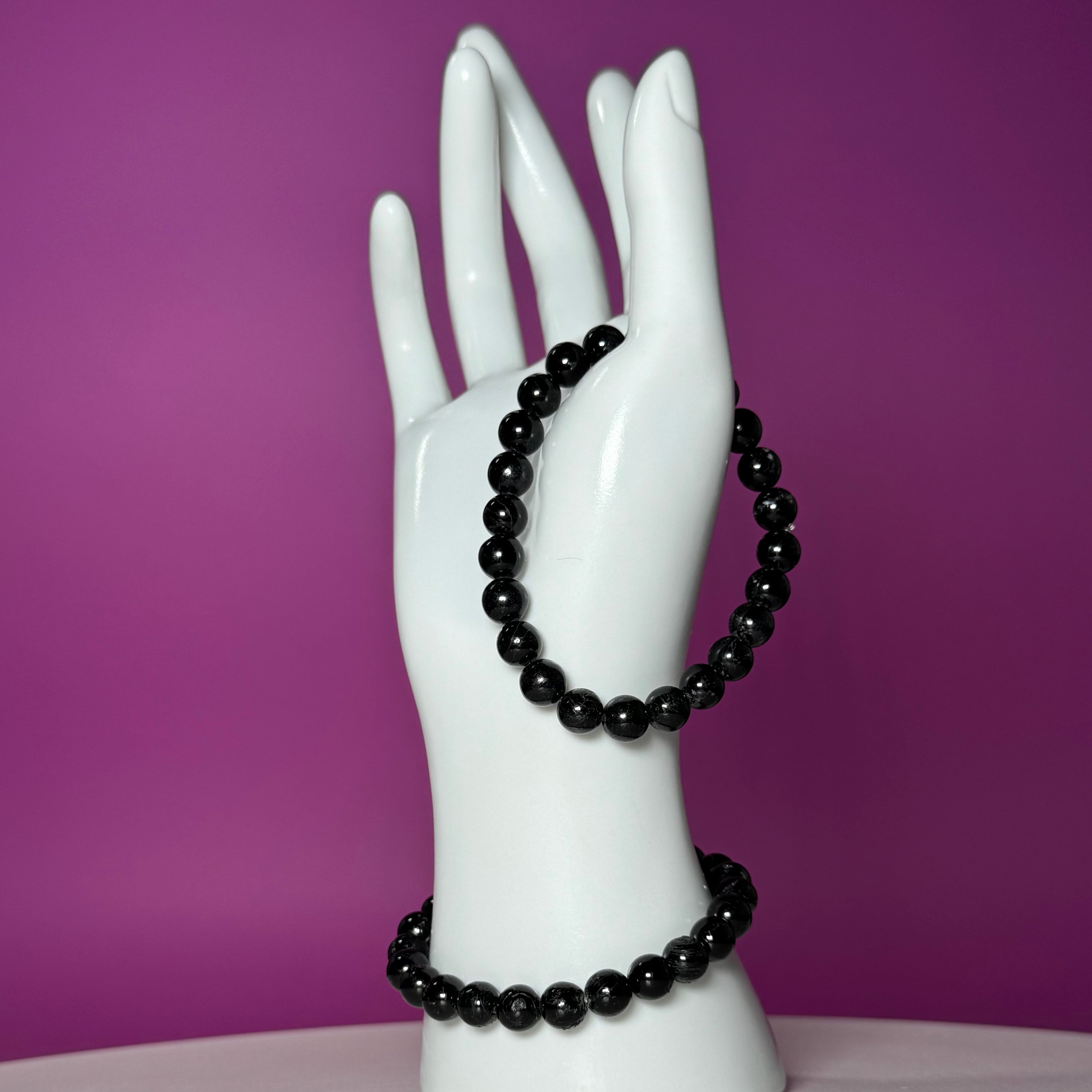 Black Tourmaline 8mm Bracelet | Grounding Crystal Jewelry