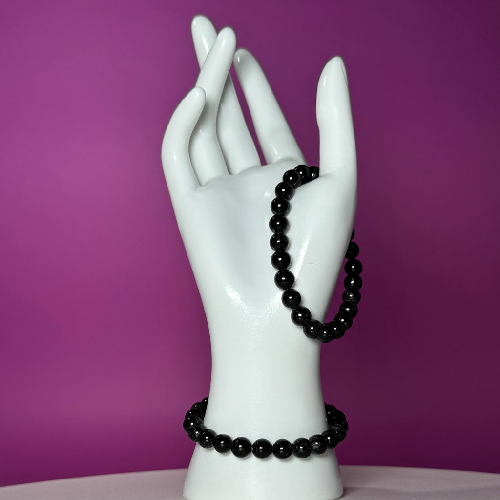 Black Tourmaline 8mm Bracelet | Grounding Crystal Jewelry