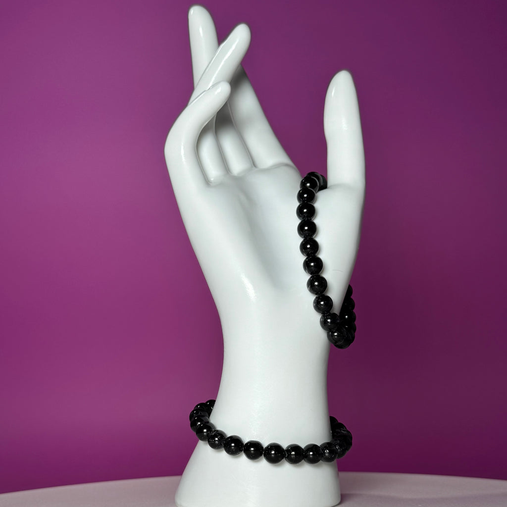 Black Tourmaline 8mm Bracelet | Grounding Crystal Jewelry