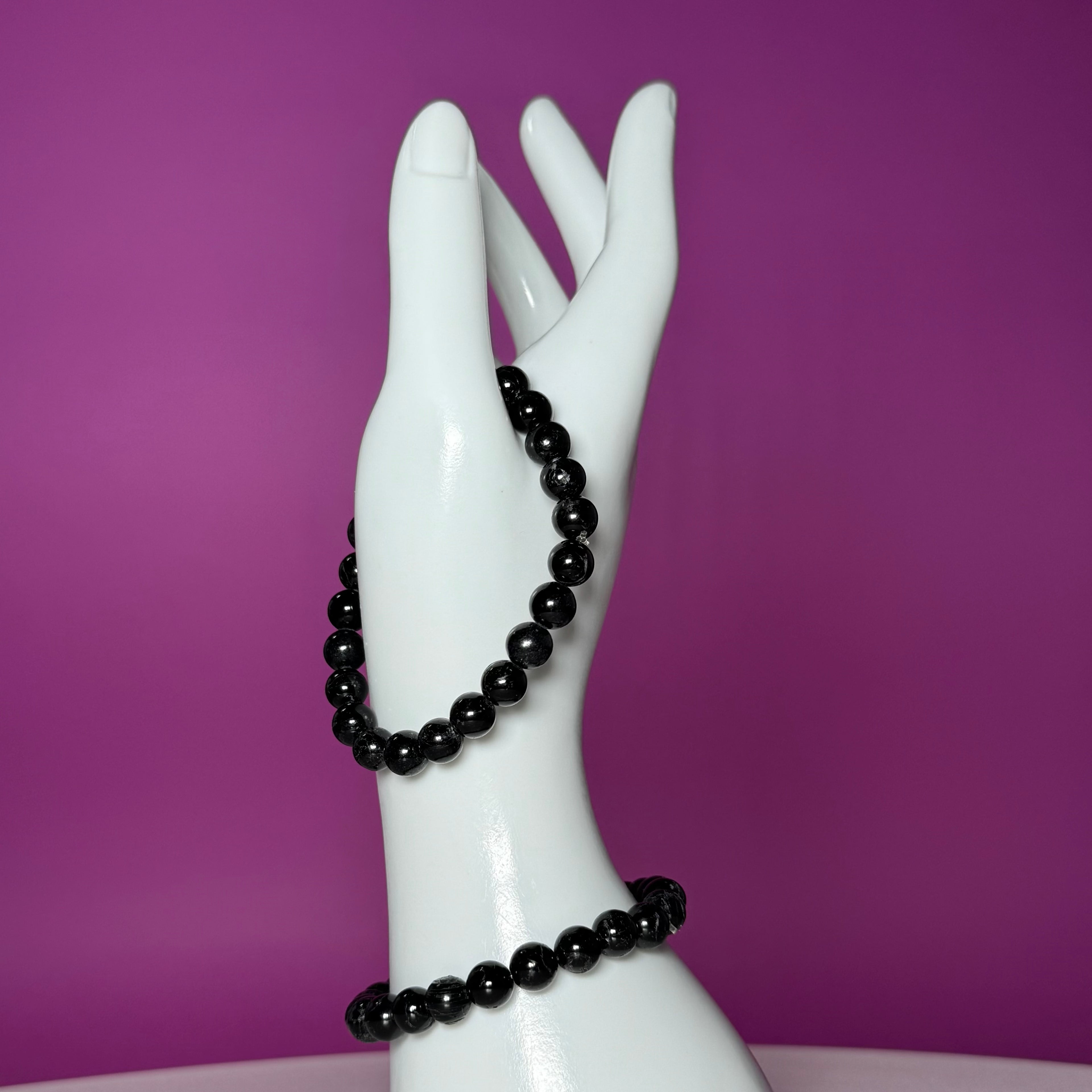 Black Tourmaline 8mm Bracelet | Grounding Crystal Jewelry