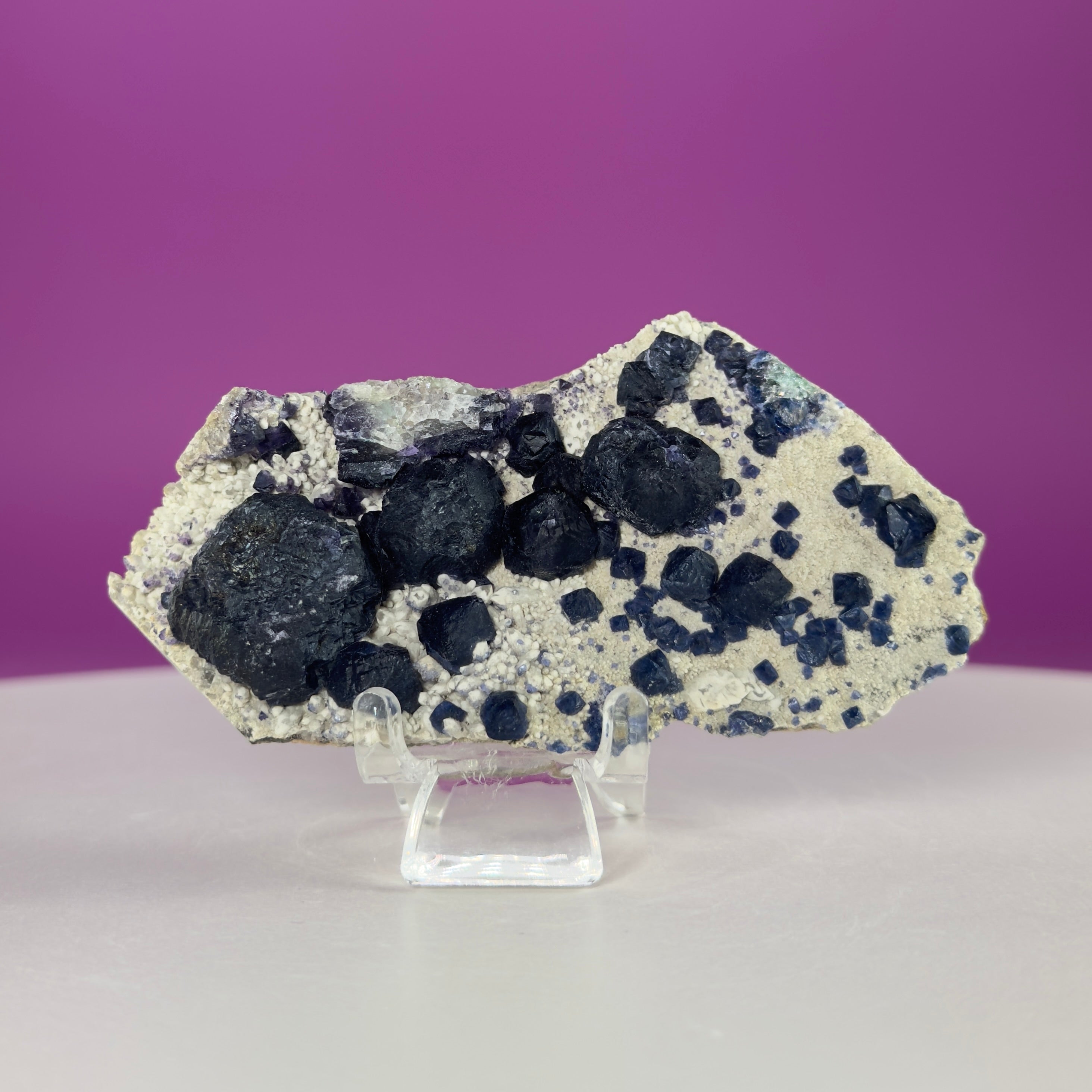Blueberry Fluorite Specimen from Huanggangliang Mine, Inner Mongolia