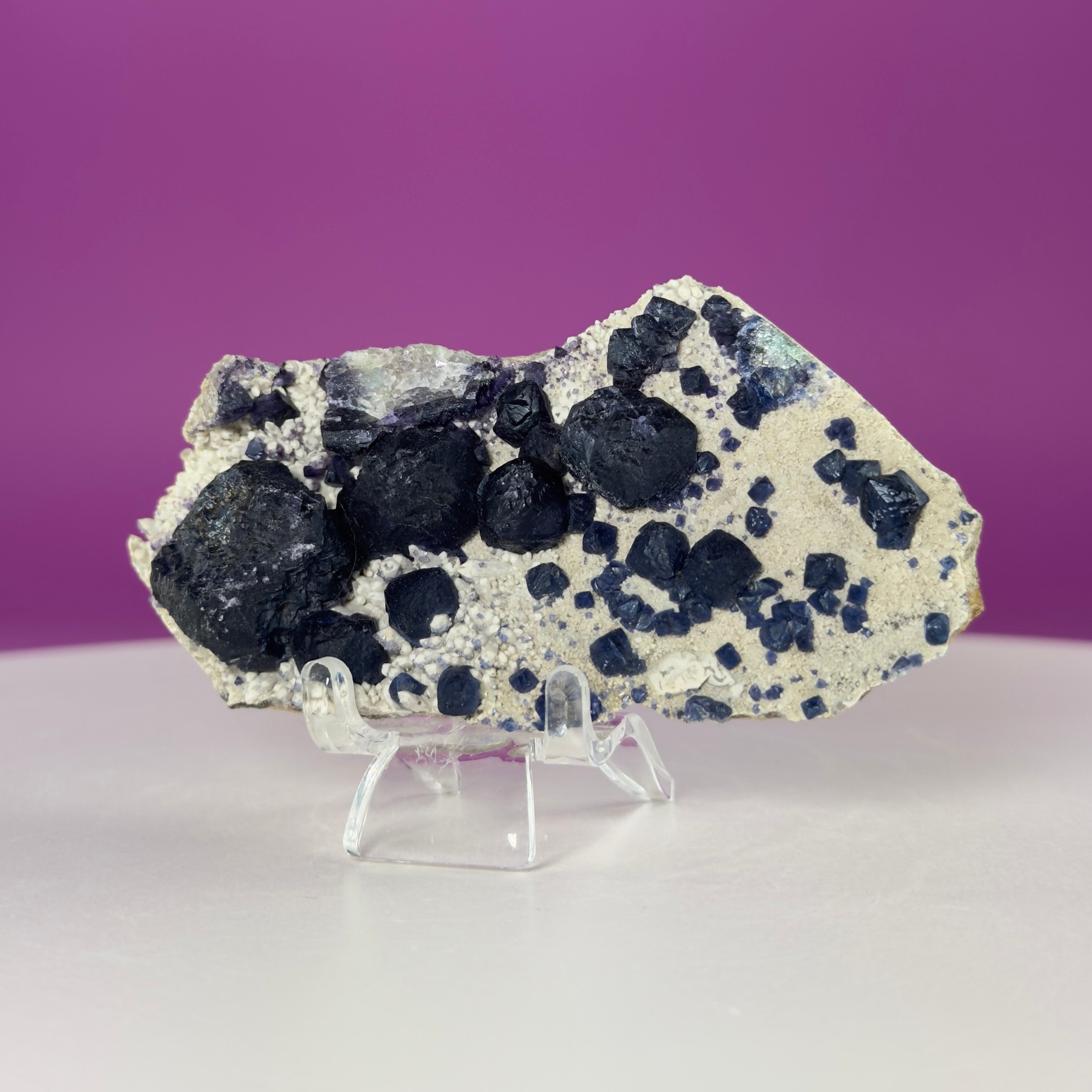 Blueberry Fluorite Specimen from Huanggangliang Mine, Inner Mongolia