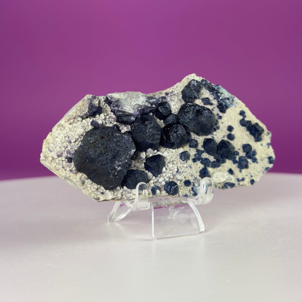 Blueberry Fluorite Specimen from Huanggangliang Mine, Inner Mongolia