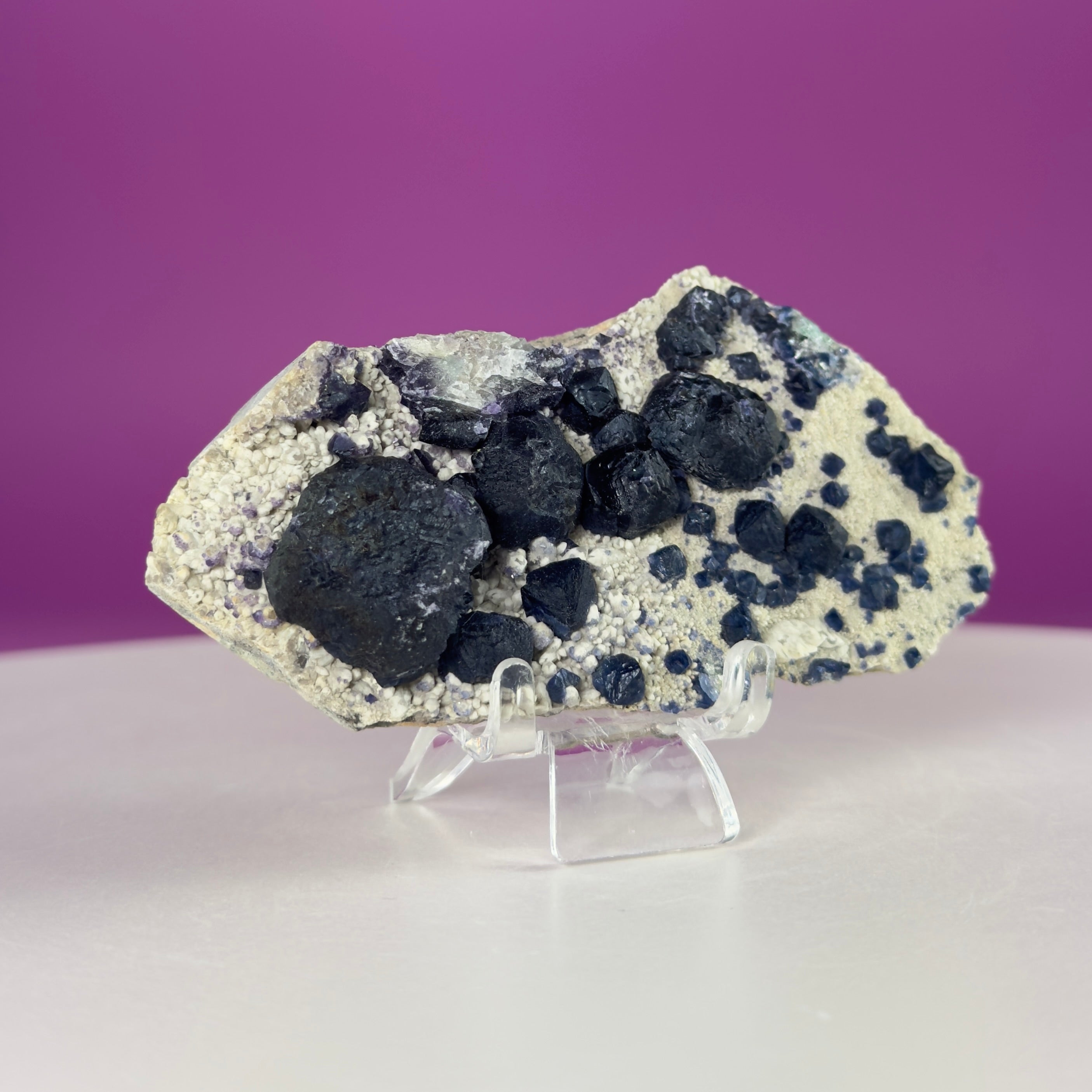 Blueberry Fluorite Specimen from Huanggangliang Mine, Inner Mongolia