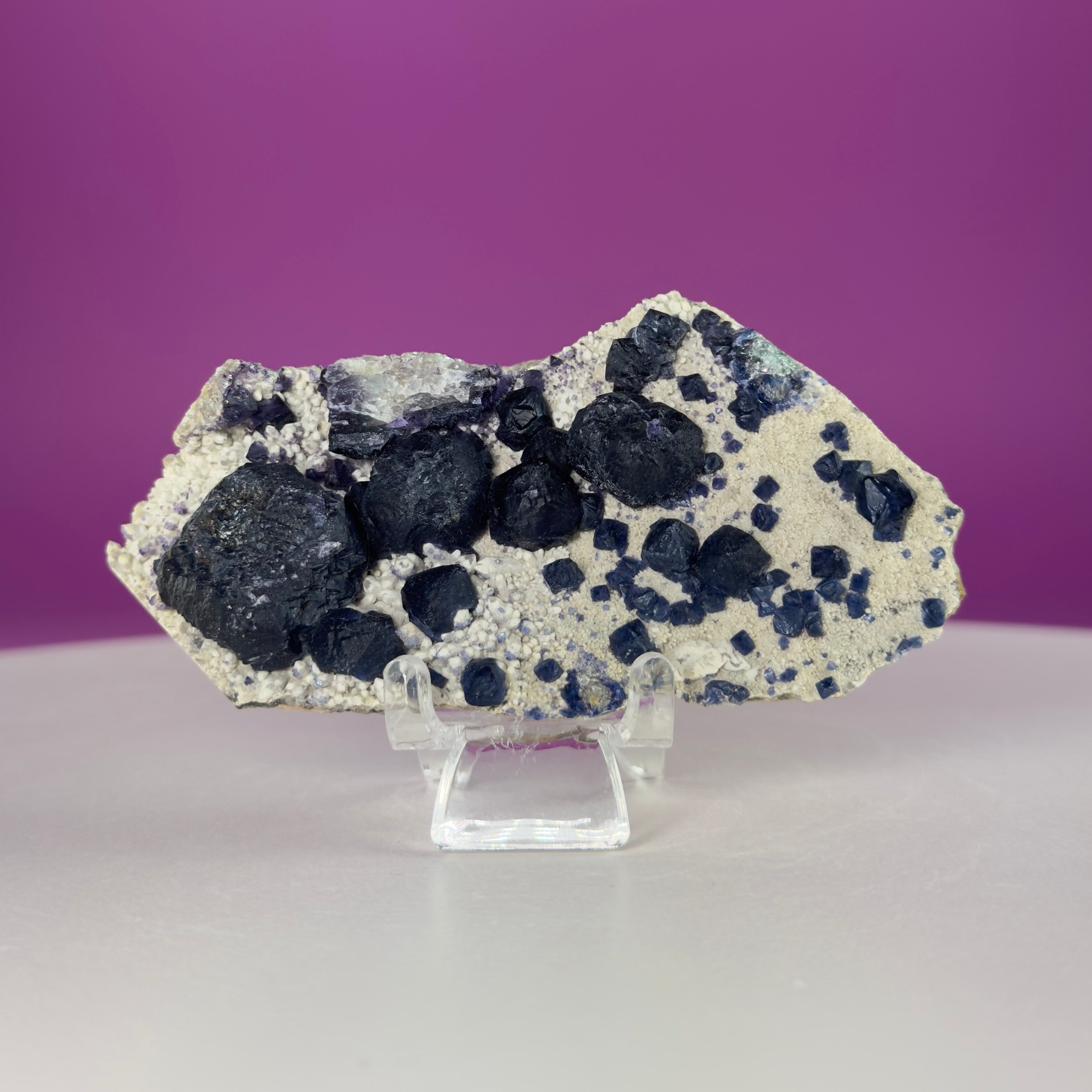 Blueberry Fluorite Specimen from Huanggangliang Mine, Inner Mongolia