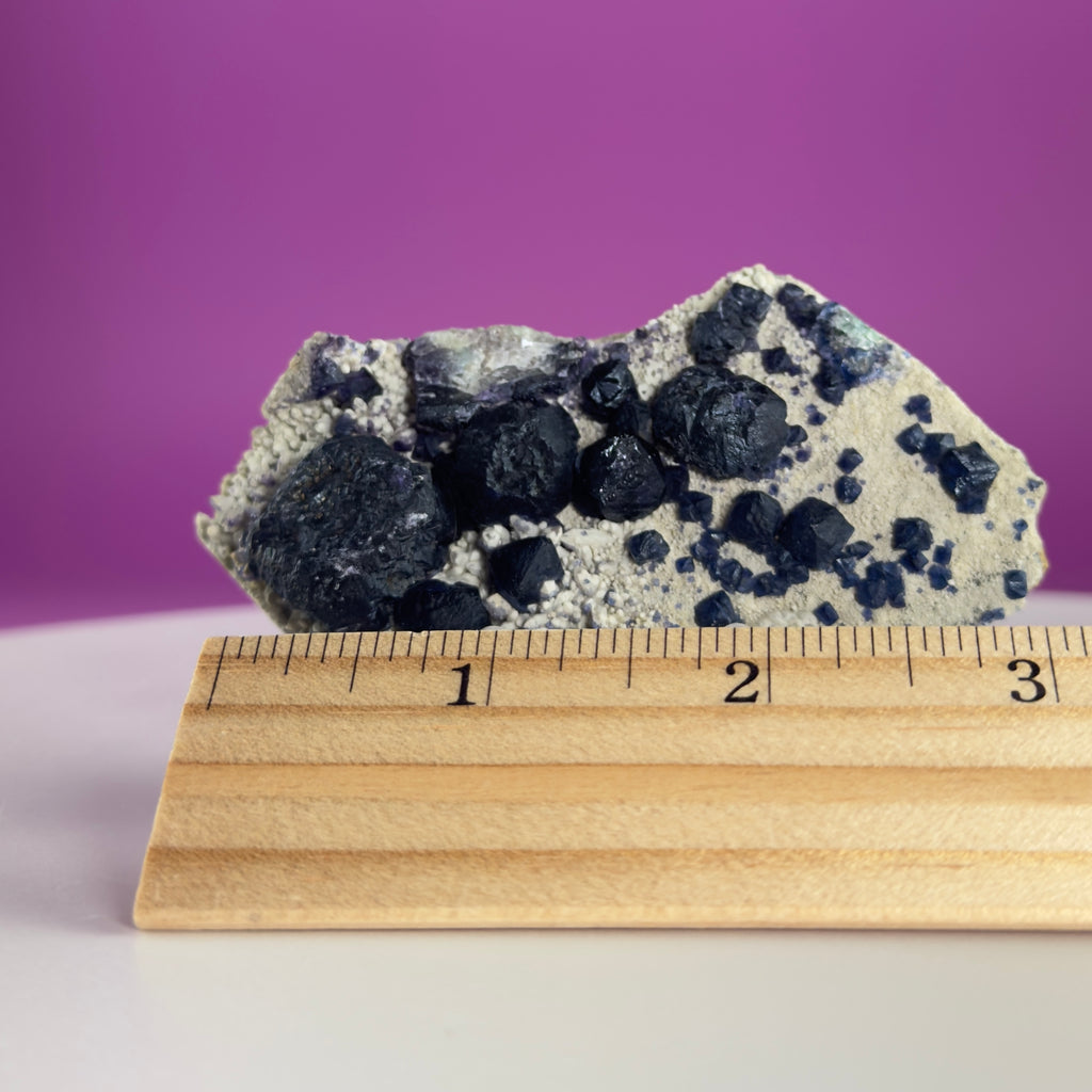 Blueberry Fluorite Specimen from Huanggangliang Mine, Inner Mongolia