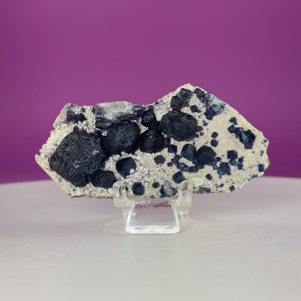 Blueberry Fluorite Specimen from Huanggangliang Mine, Inner Mongolia