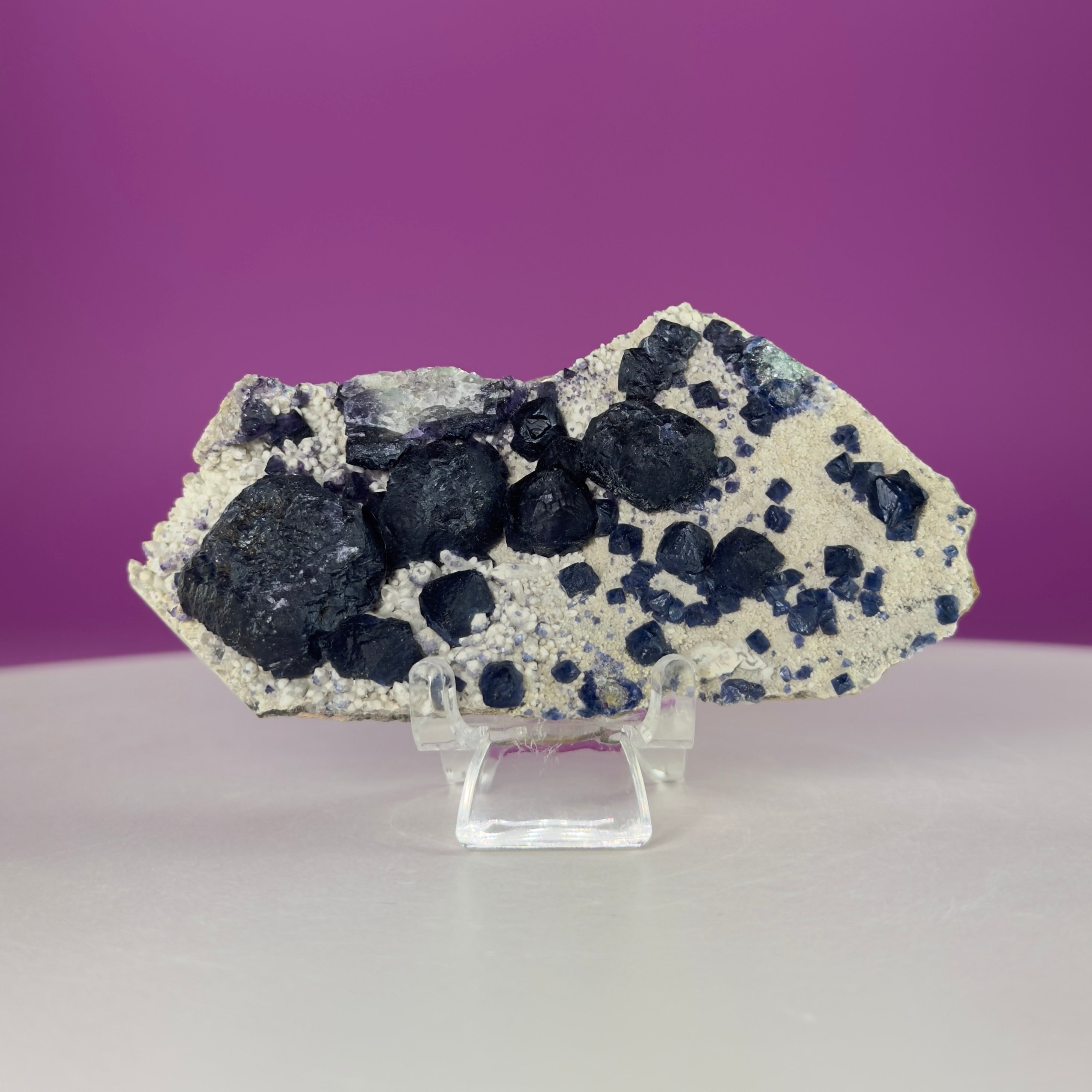 Blueberry Fluorite Specimen from Huanggangliang Mine, Inner Mongolia