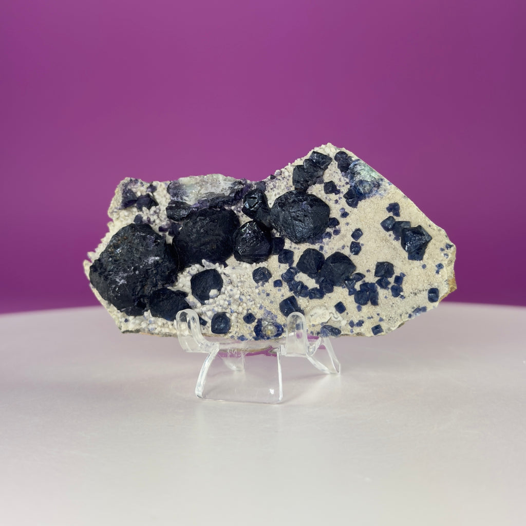Blueberry Fluorite Specimen from Huanggangliang Mine, Inner Mongolia