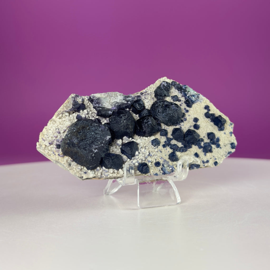 Blueberry Fluorite Specimen from Huanggangliang Mine, Inner Mongolia