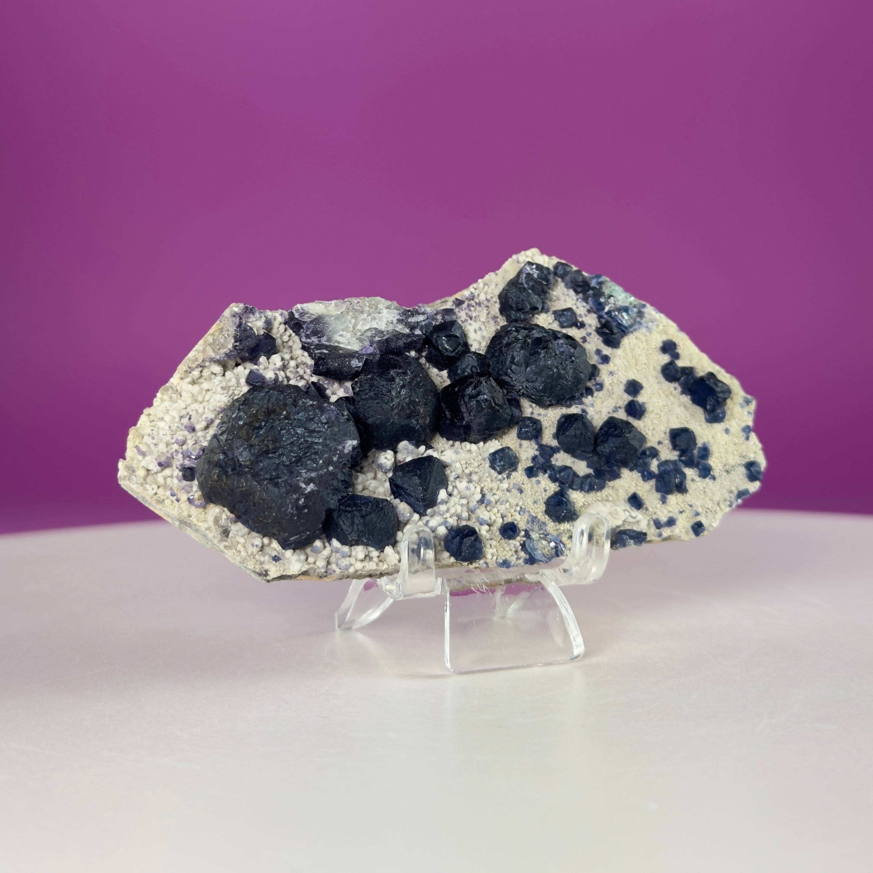Blueberry Fluorite Specimen from Huanggangliang Mine, Inner Mongolia