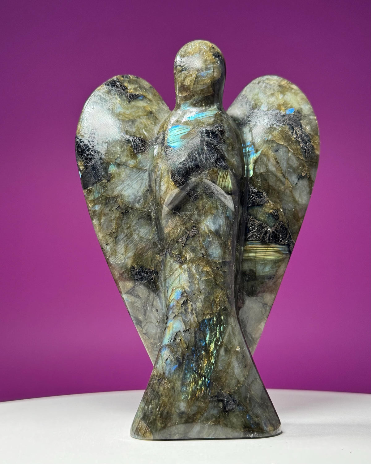 Labradorite Angel Carving | Large Crystal Guardian Statue