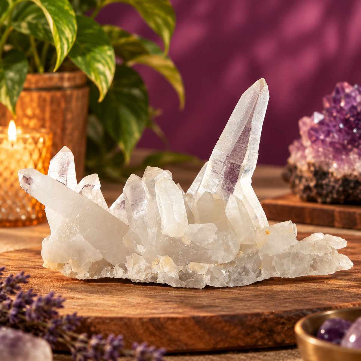 Brazilian Lemurian Quartz Crystal Cluster – 177g