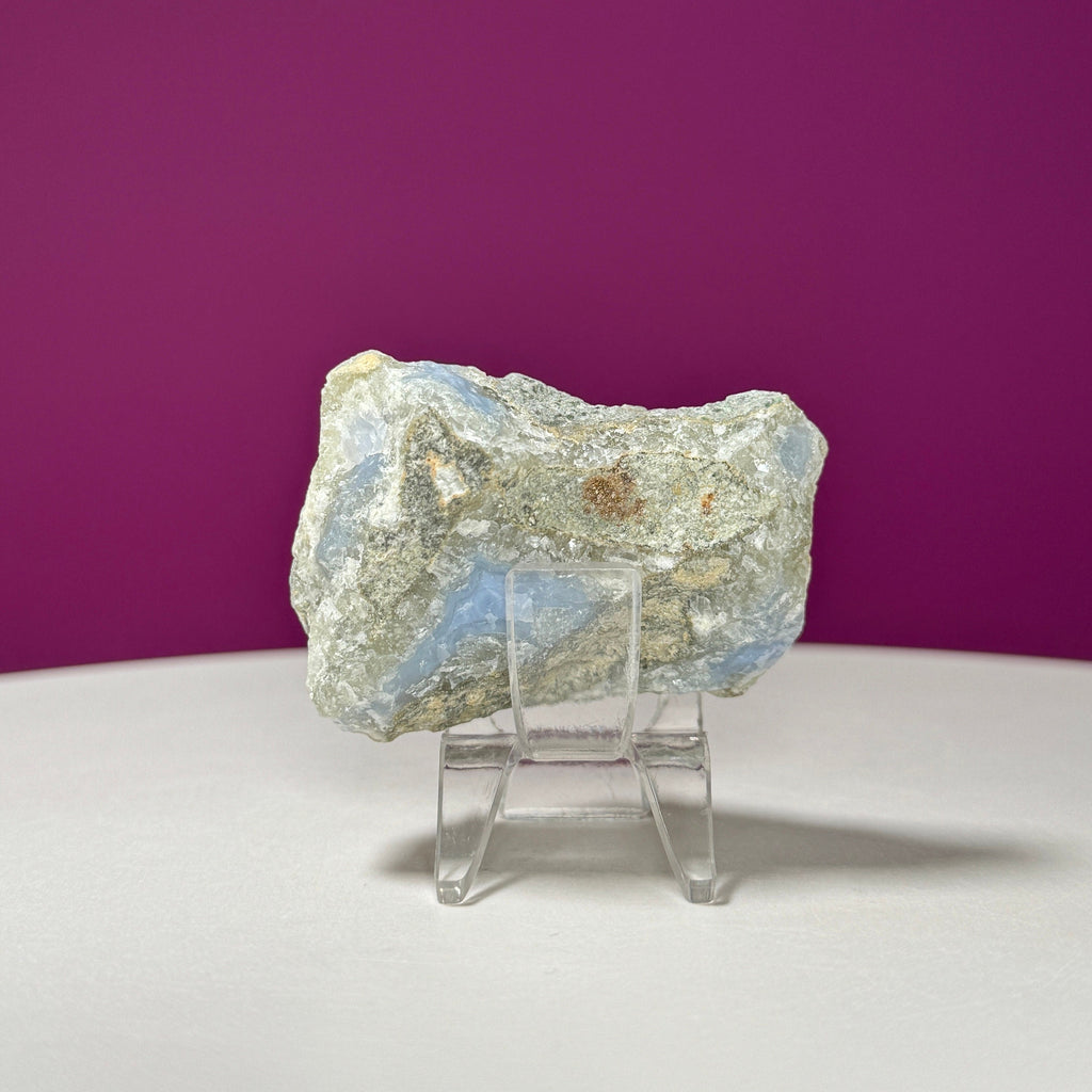 Blue Lace Agate Specimen (Includes Acrylic Stand)