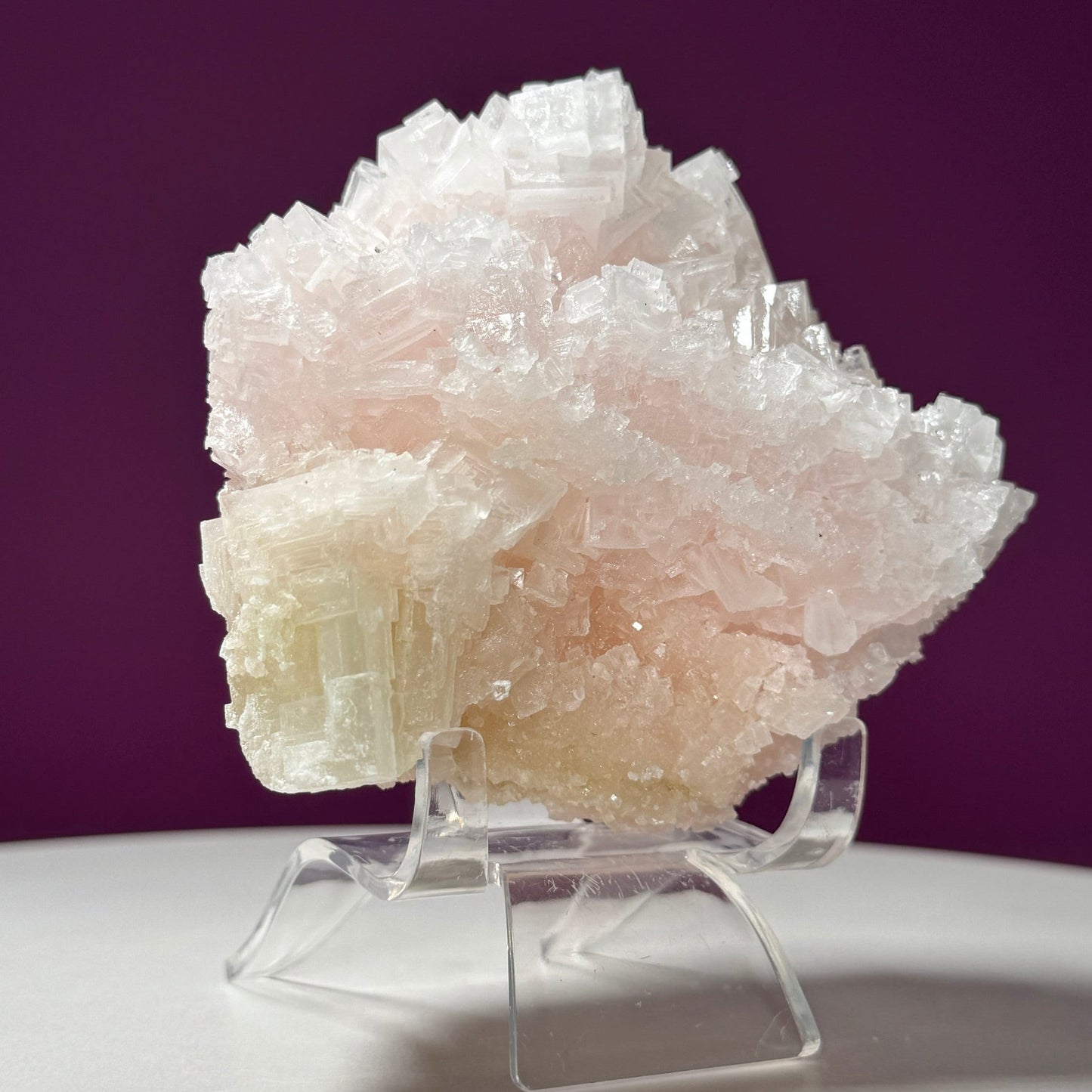 Pink Halite (California) (Includes Acrylic Stand)