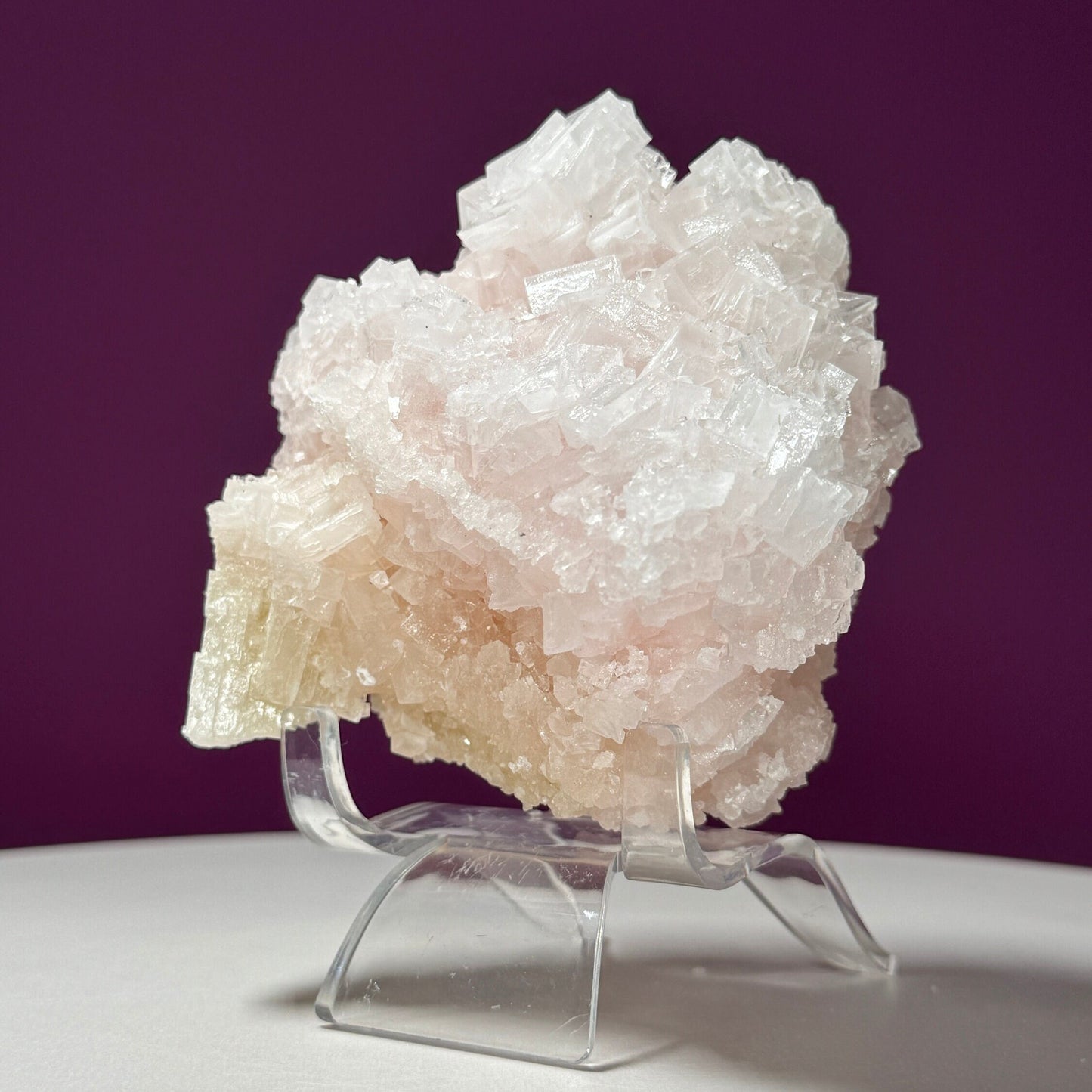 Pink Halite (California) (Includes Acrylic Stand)