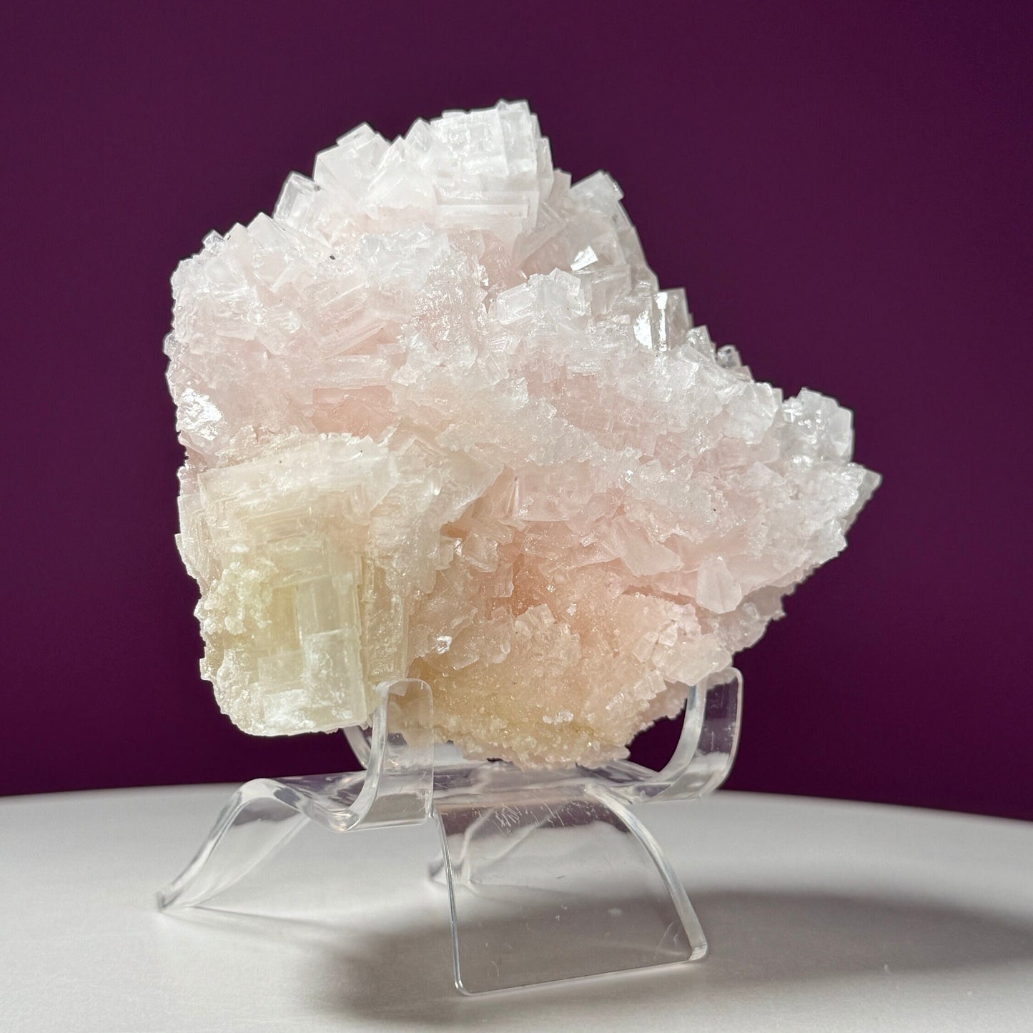 Pink Halite (California) (Includes Acrylic Stand)