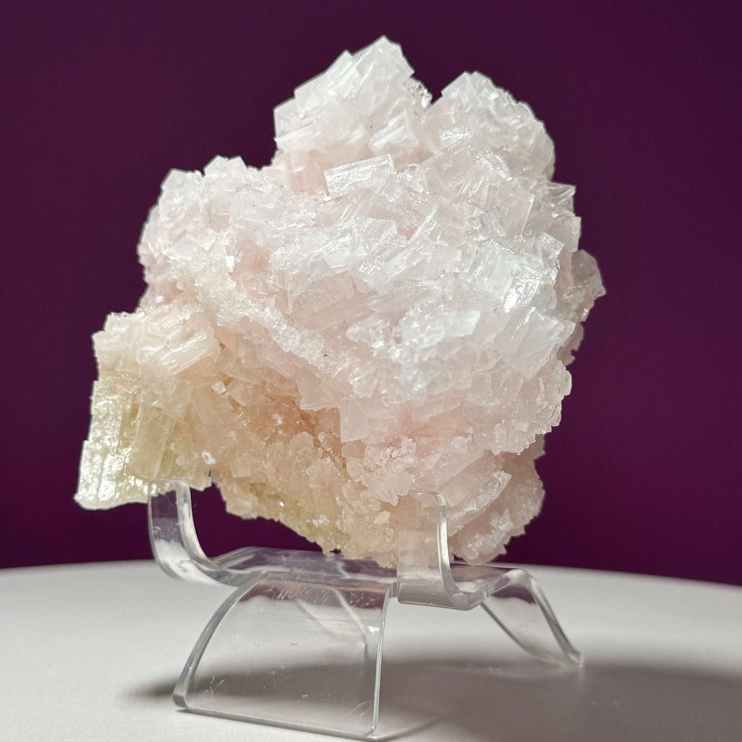 Pink Halite (California) (Includes Acrylic Stand)