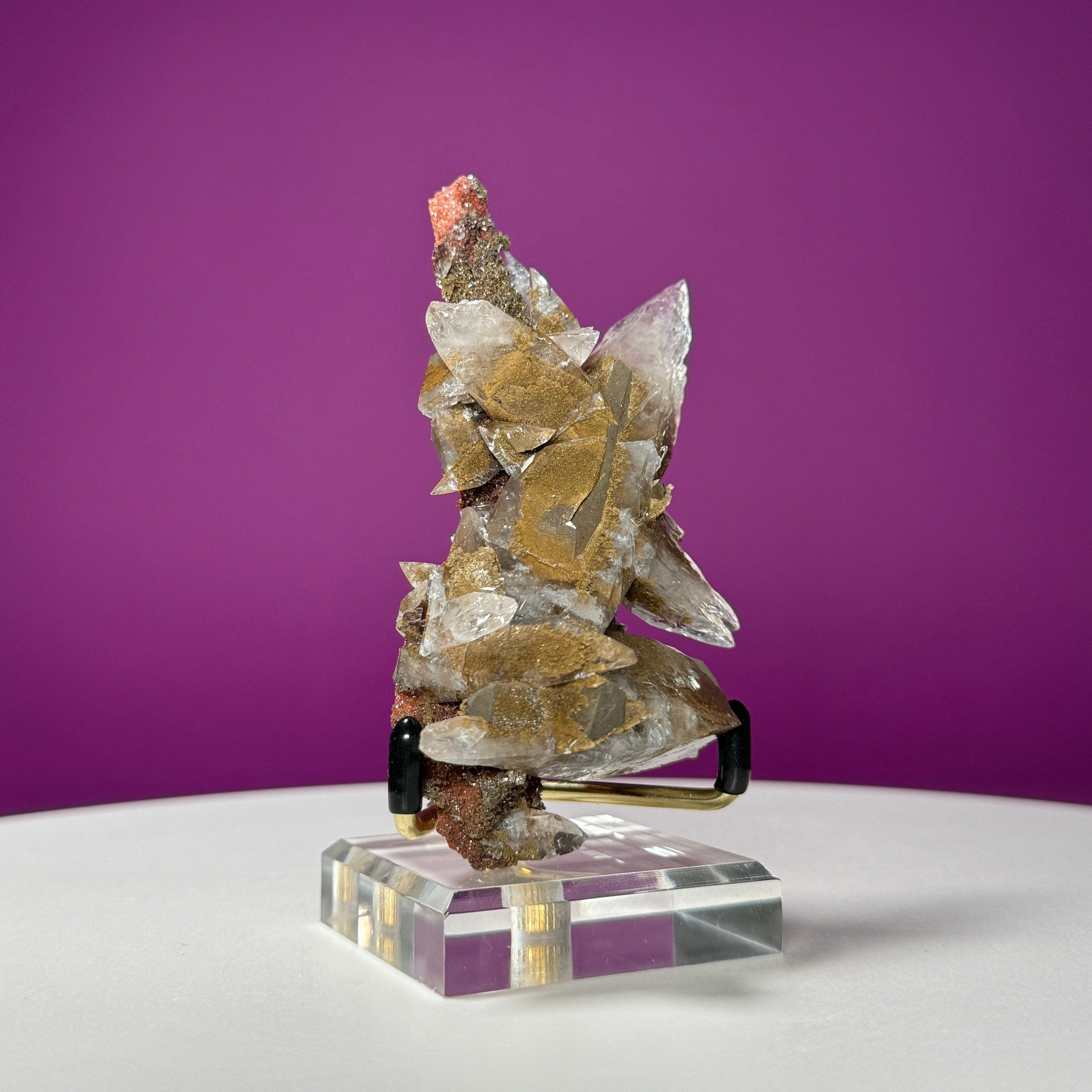Calcite Specimen (Leiping Mine, Hunan, Guangxi, China) (Includes Metal/Acrylic Stand)