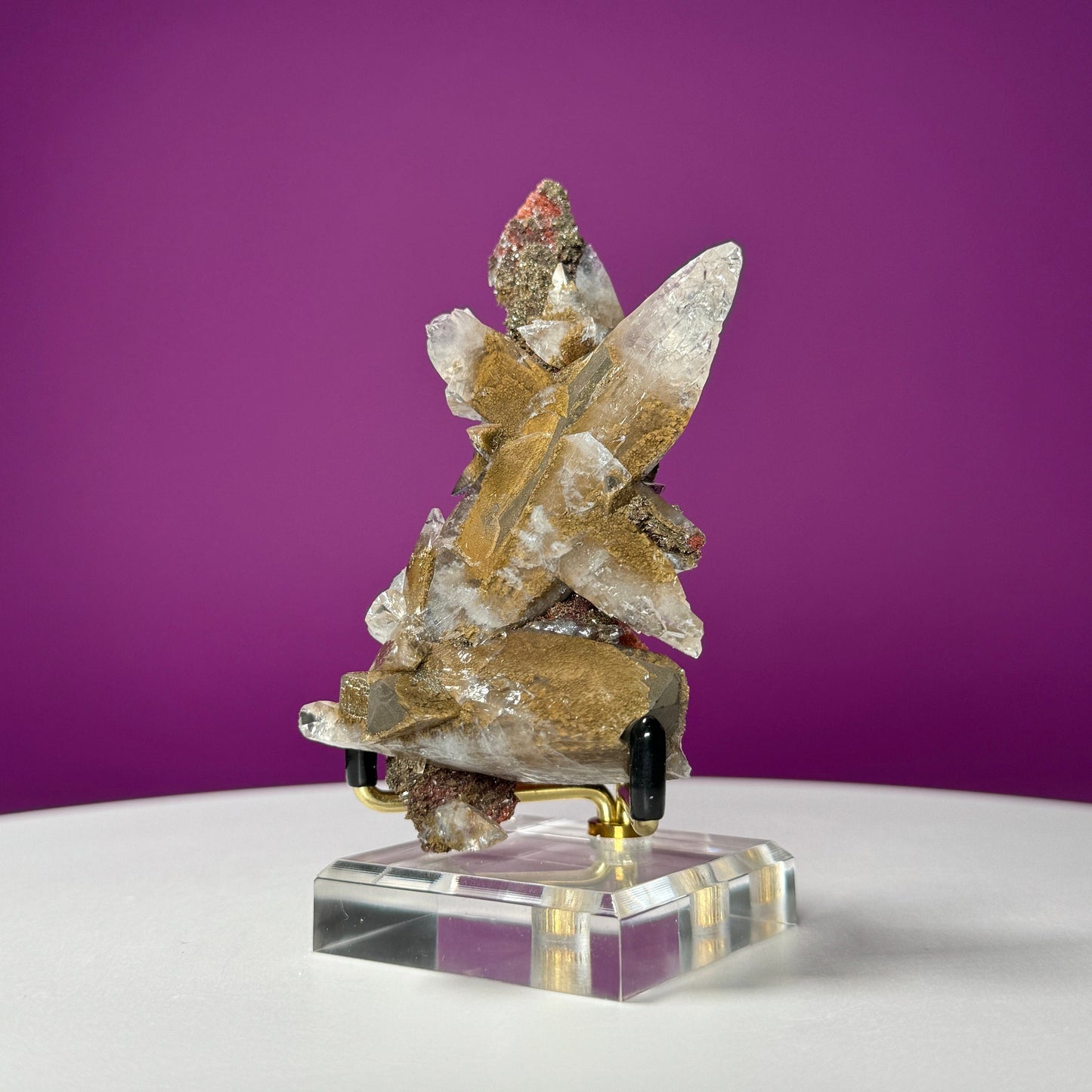 Calcite Specimen (Leiping Mine, Hunan, Guangxi, China) (Includes Metal/Acrylic Stand)