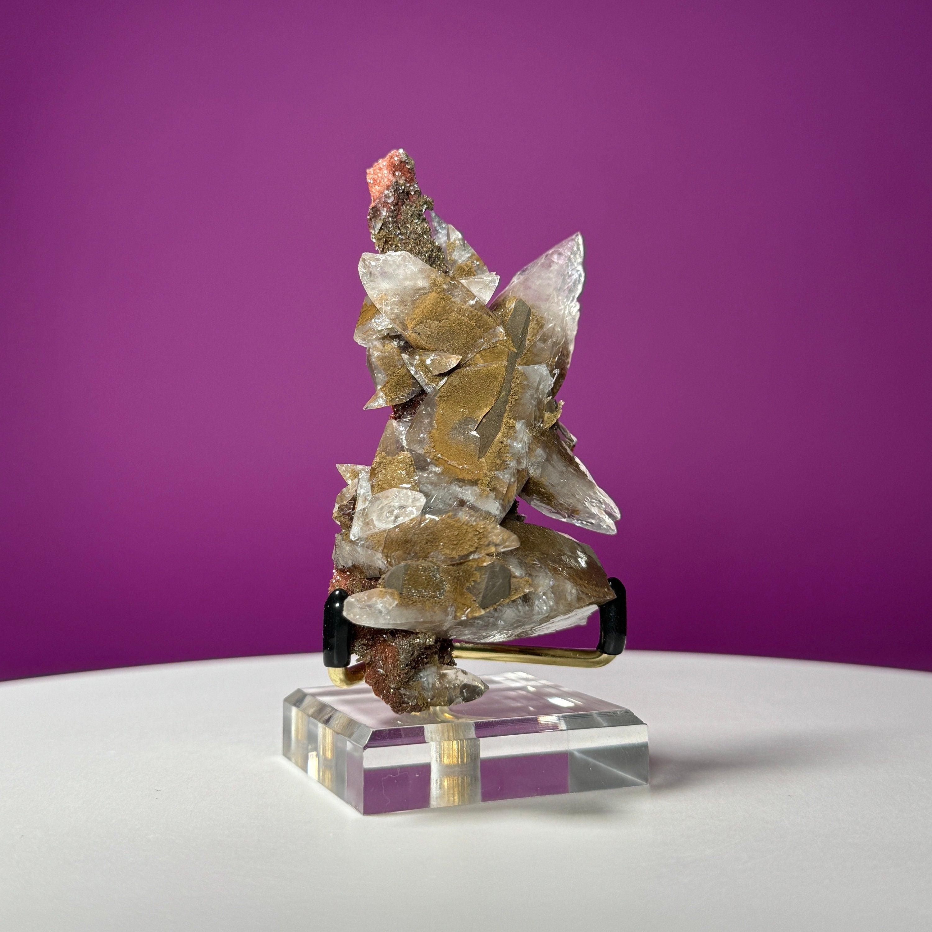 Calcite Specimen (Leiping Mine, Hunan, Guangxi, China) (Includes Metal/Acrylic Stand)