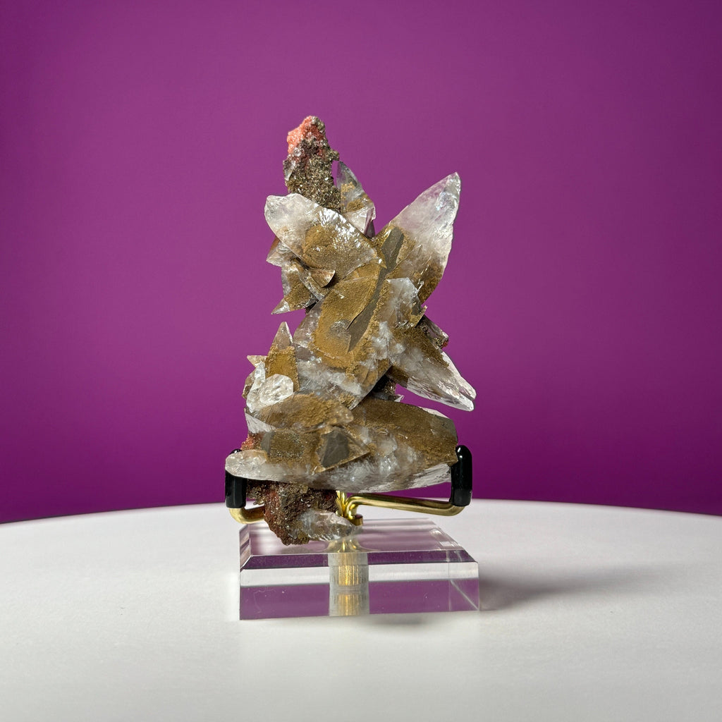 Calcite Specimen (Leiping Mine, Hunan, Guangxi, China) (Includes Metal/Acrylic Stand)
