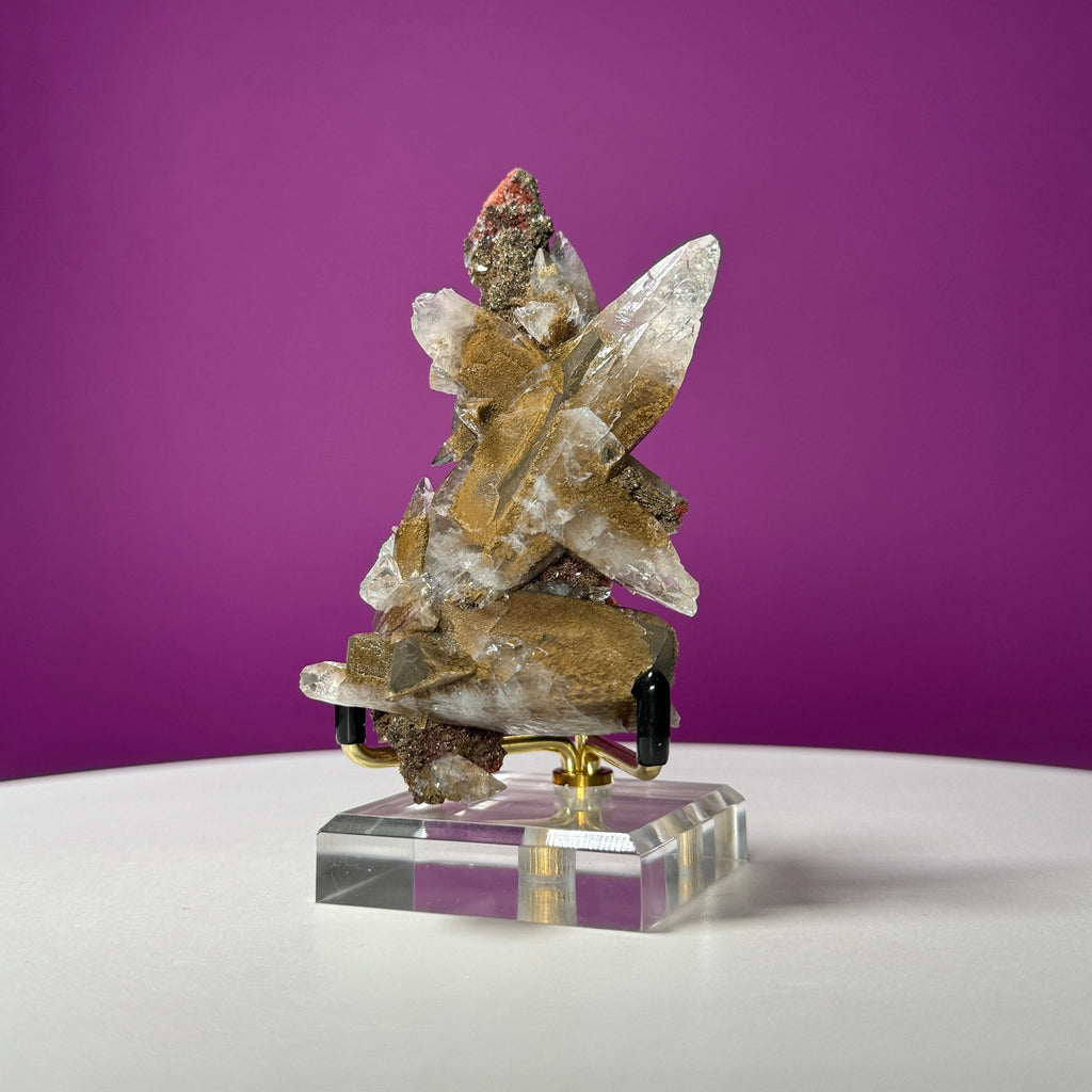 Calcite Specimen (Leiping Mine, Hunan, Guangxi, China) (Includes Metal/Acrylic Stand)