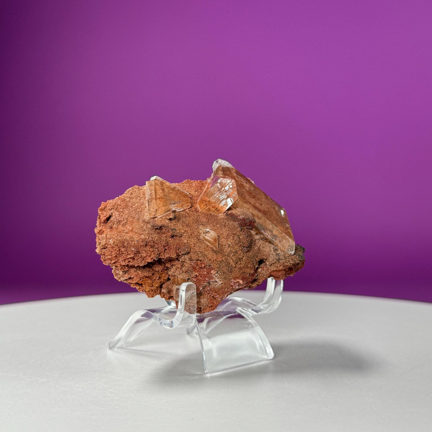 Selenite on Matrix-New Find!!! (Bermejillo, Durango, Mexico) (Includes Acrylic Stand)
